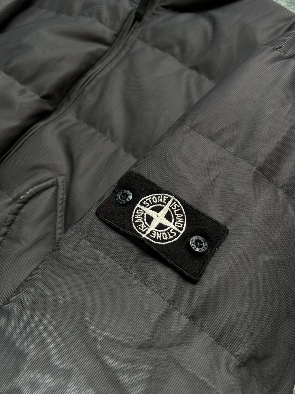 Stone Island 2008 Down Filled Mesh Reflective Bomber Jacket