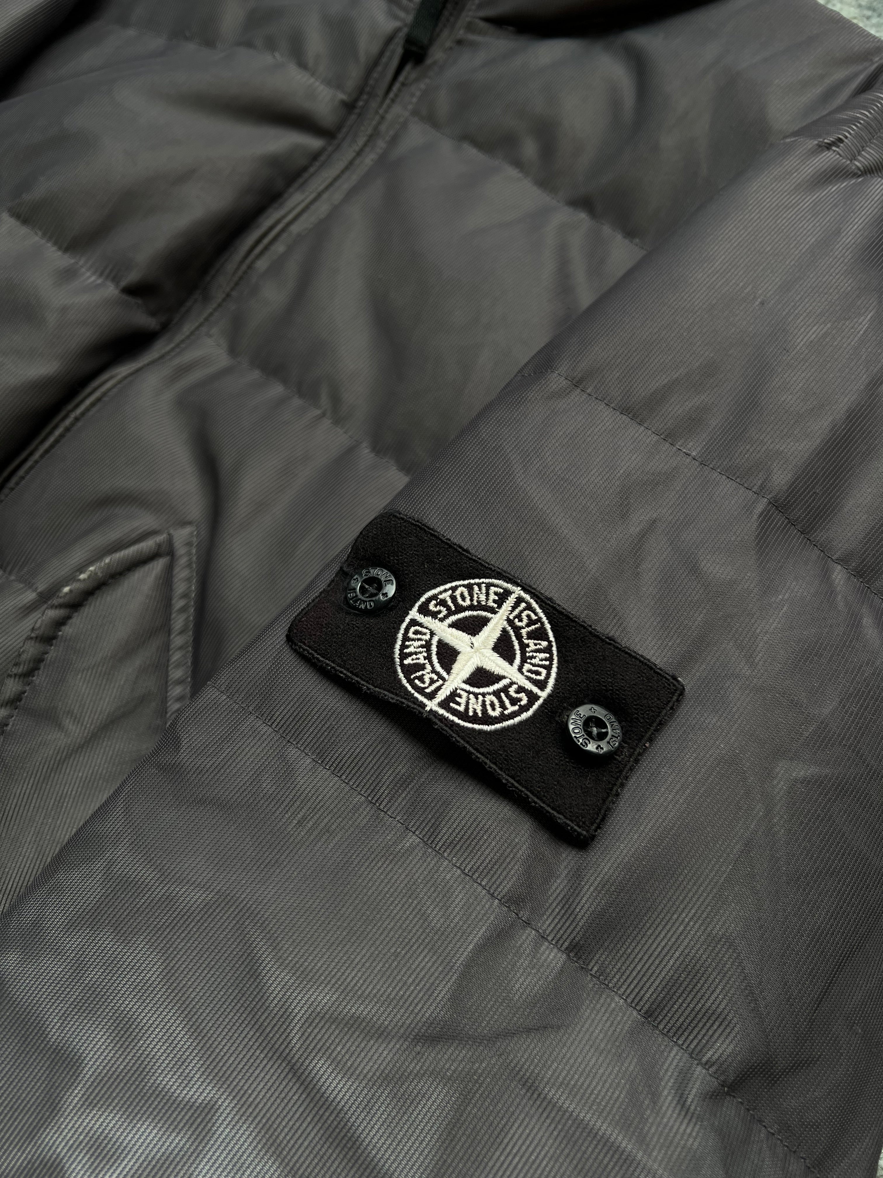 Stone Island 2008 Down Filled Mesh Reflective Bomber Jacket