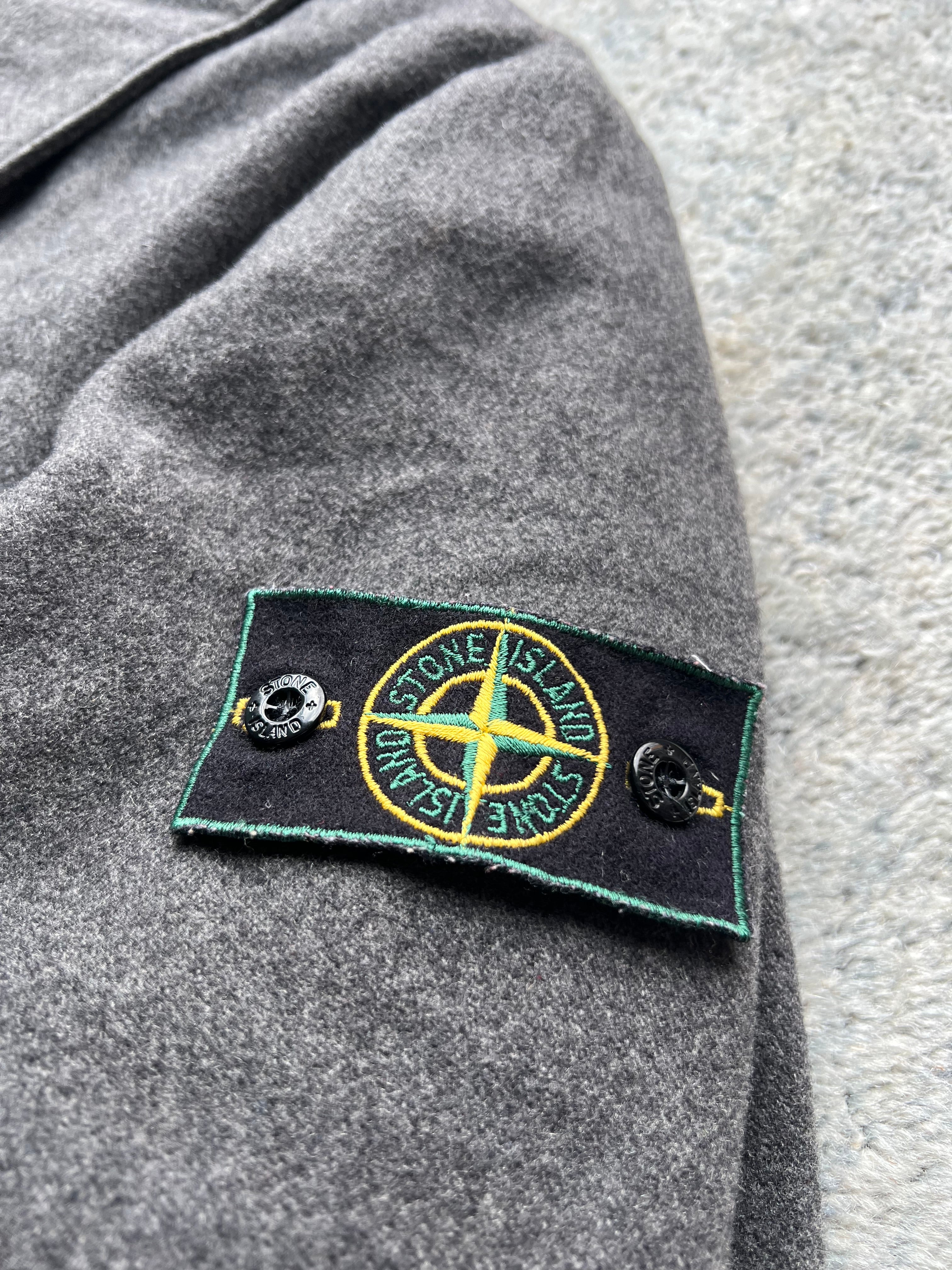 Stone Island 1998 Charcoal Vintage Wool Duffle Coat