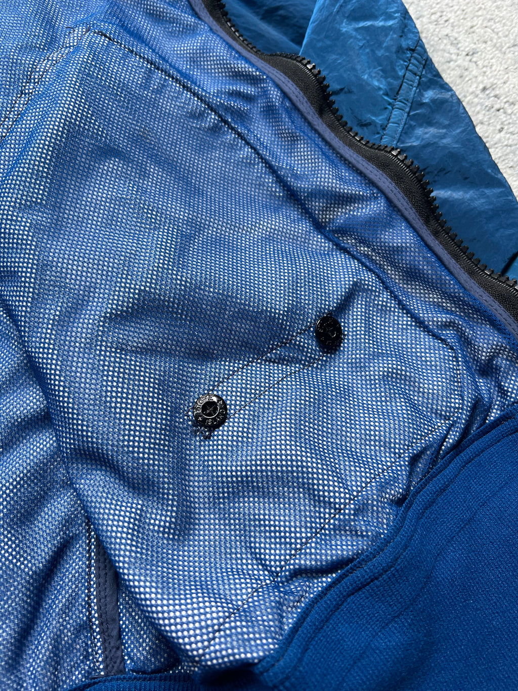 Stone Island 2011 Blue Nylon Metal Bomber Jacket