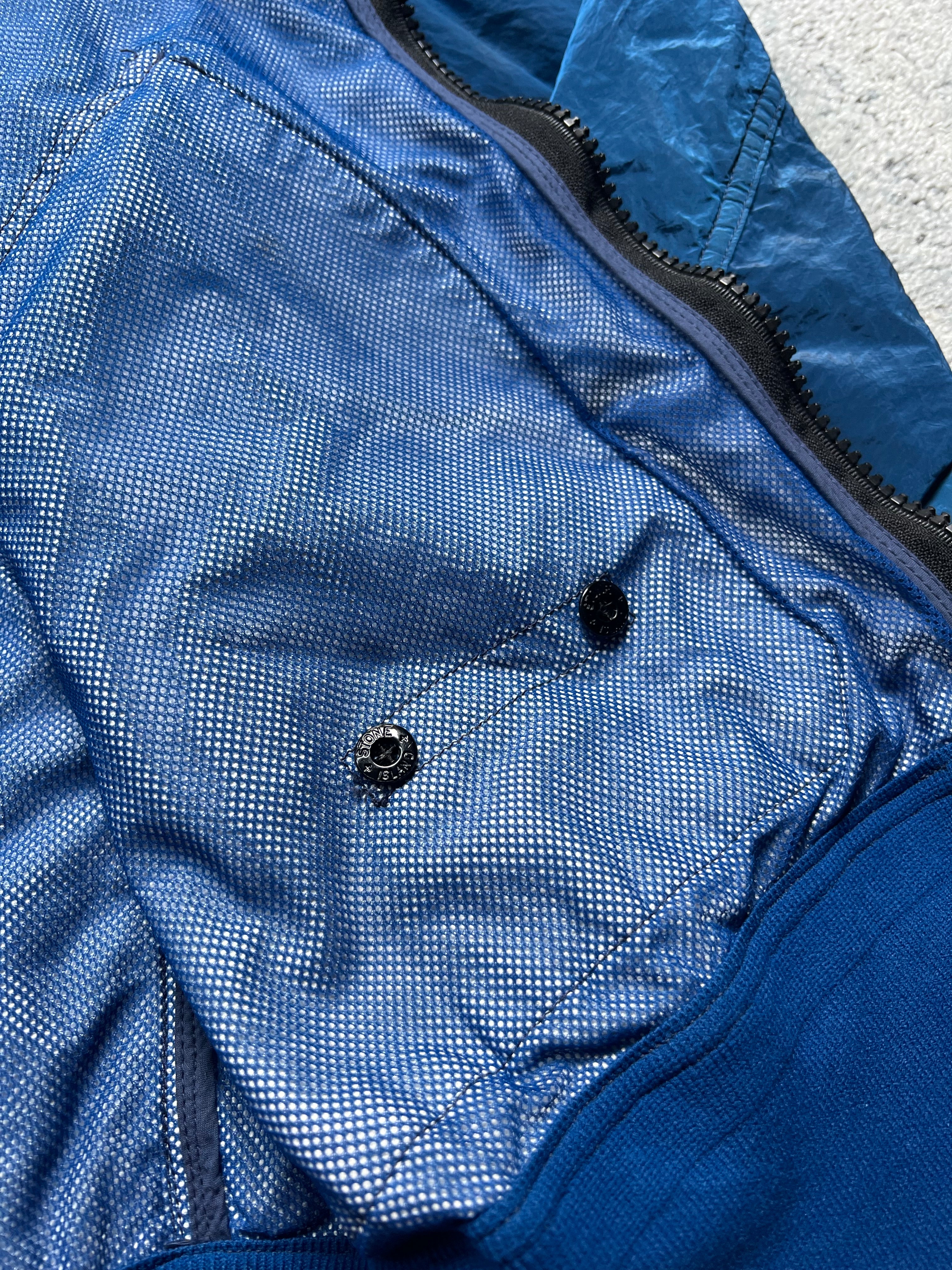 Stone Island 2011 Blue Nylon Metal Bomber Jacket