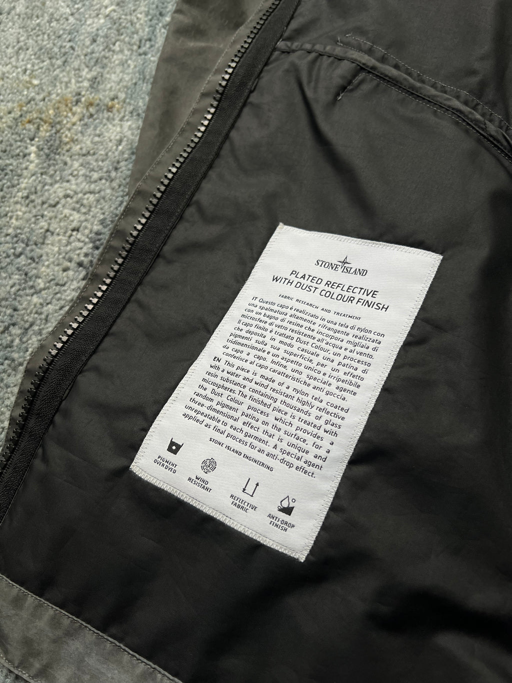 Stone Island 2020 Dust Plated Reflective Jacket