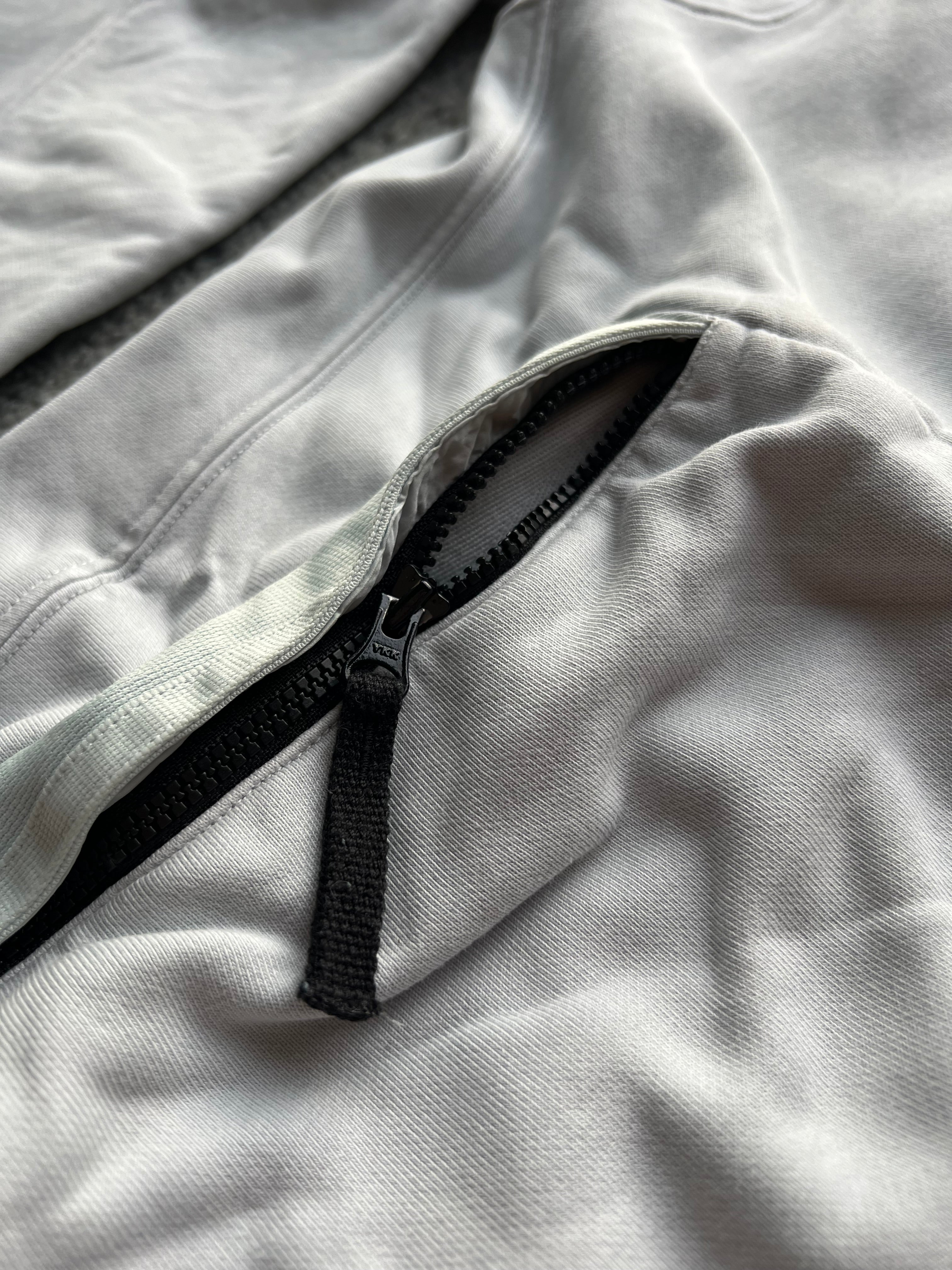 Stone Island Panelled Zip Up Hoodie