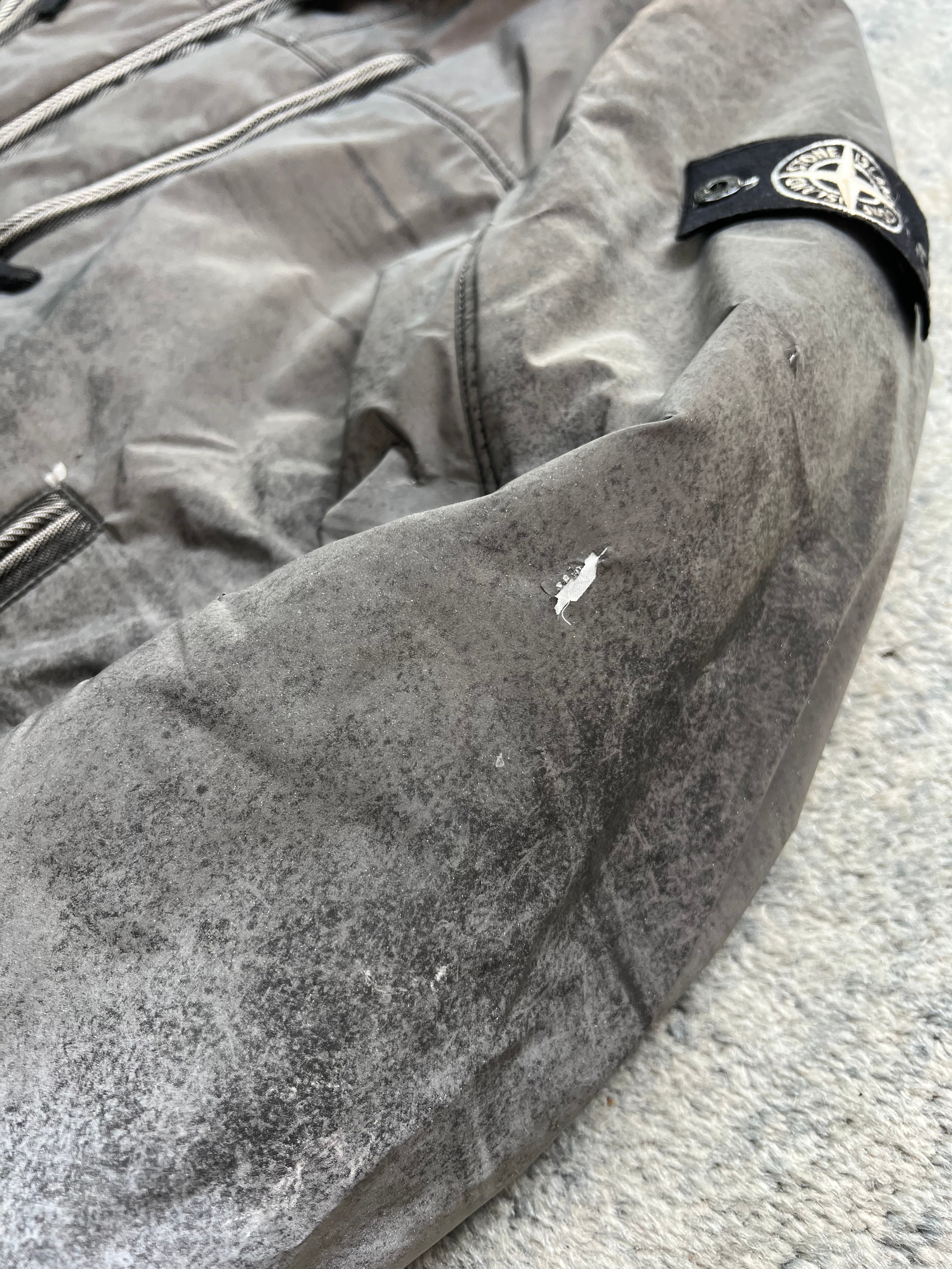 Stone Island Silver 2011 Liquid Reflective Fleece Lined Jacket