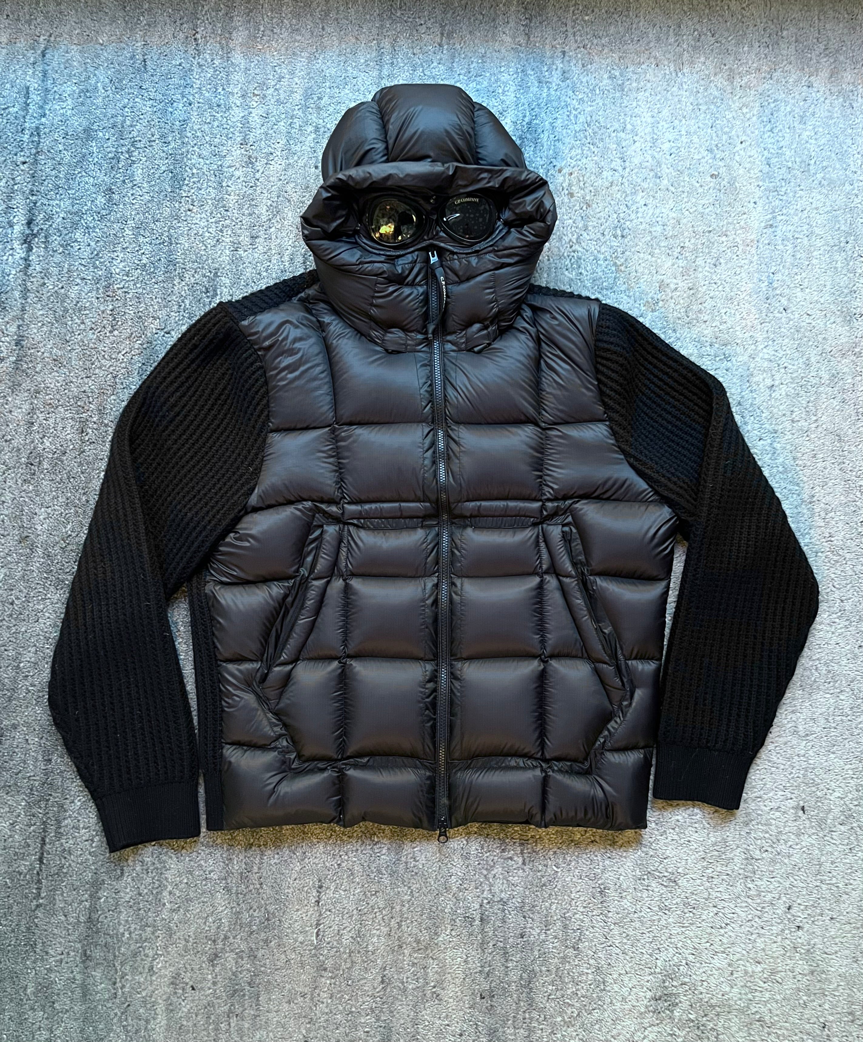 トップス C.P. Company goggle knit sweater C.P. Company Mens Merino Nylon Mixed Goggle Knit Sweatshirt In