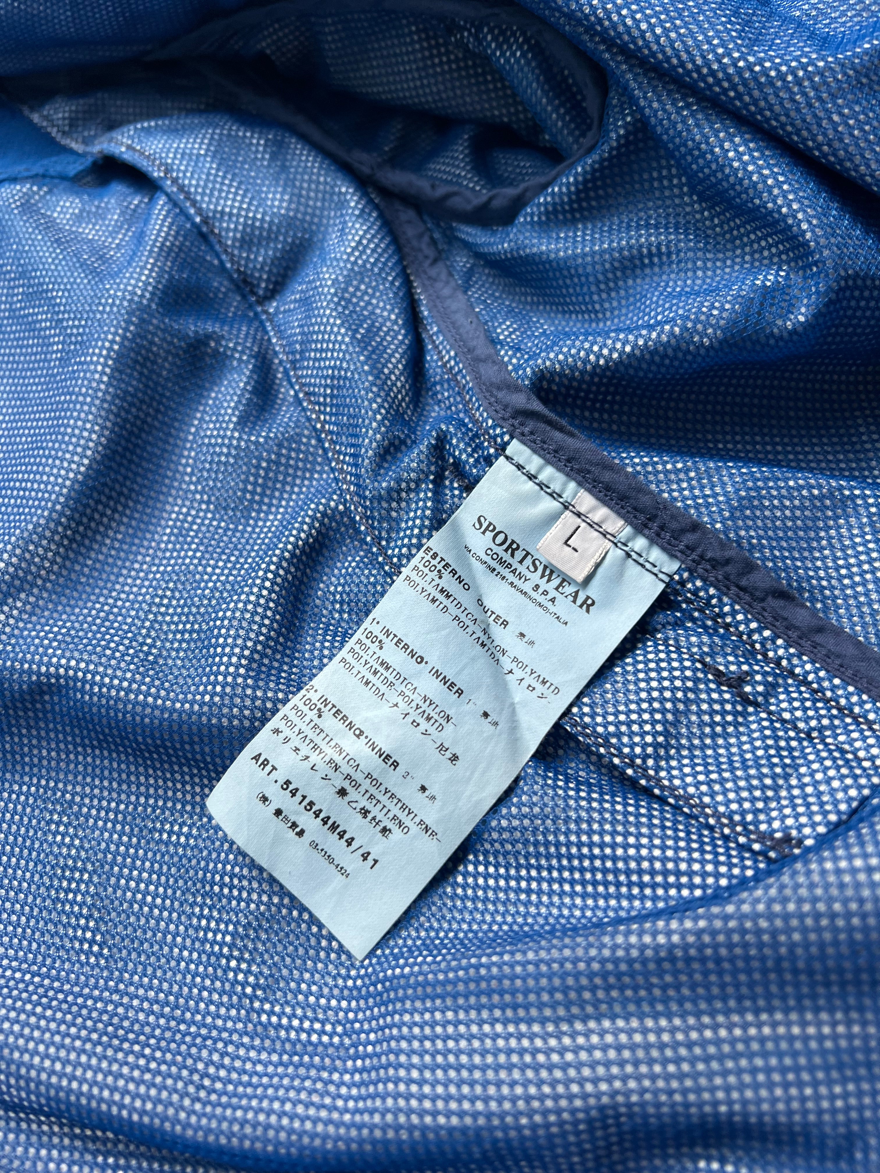 Stone Island 2011 Blue Nylon Metal Bomber Jacket