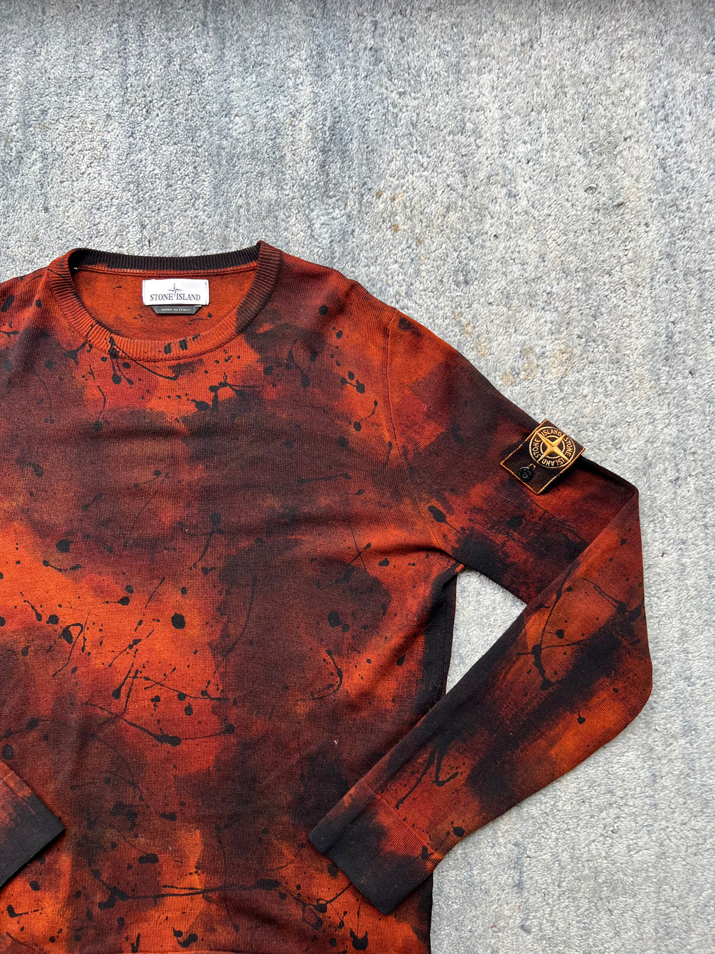 Stone Island Hand Painted Tortoise Shell Knit