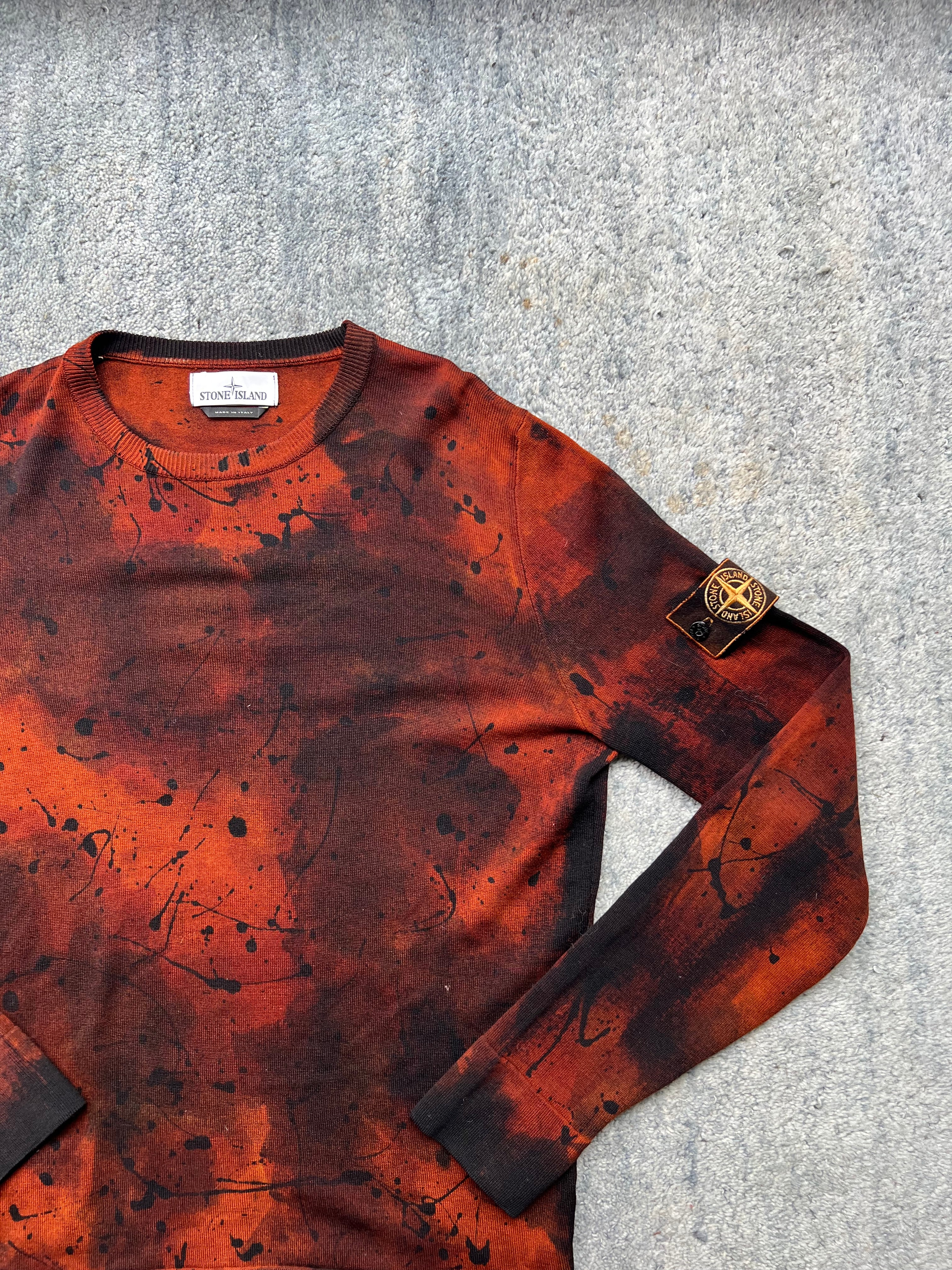 Stone Island Hand Painted Tortoise Shell Knit