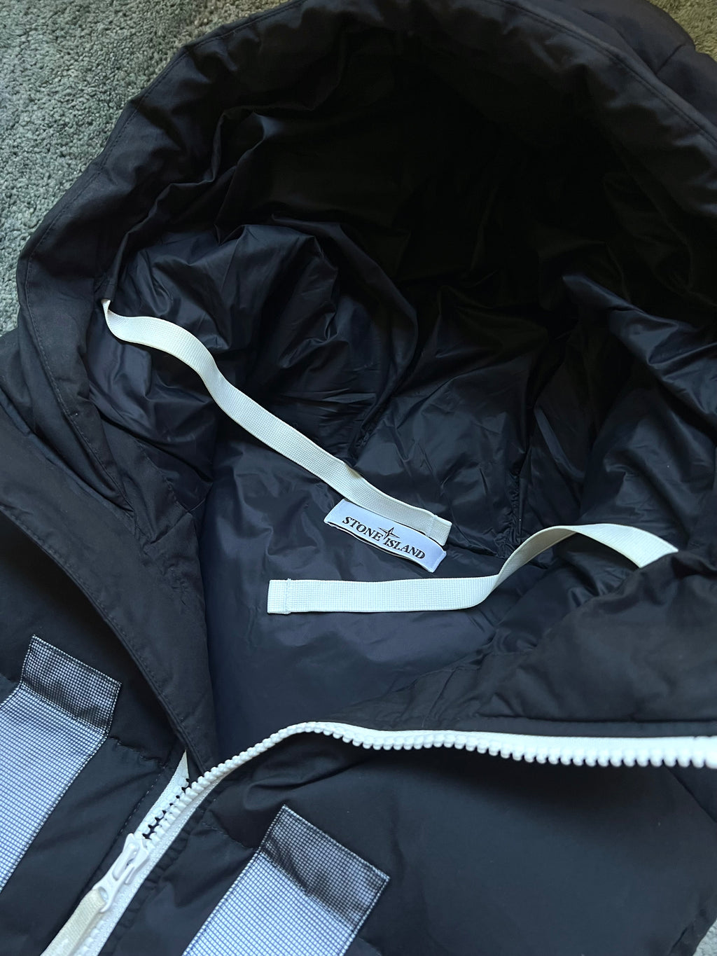 Stone Island 2023 Reflective Rubber Wax Poplin Down Marina Gilet