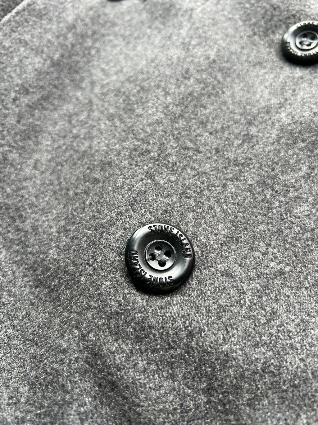 Stone Island 1998 Charcoal Vintage Wool Duffle Coat