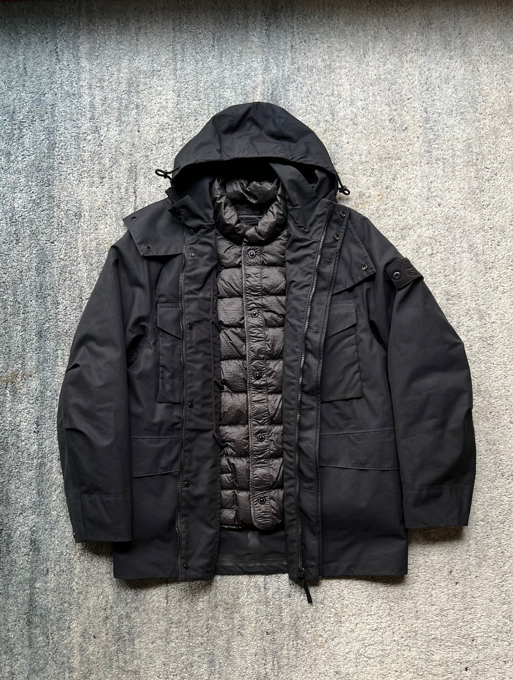 Stone Island 2022 O-Ventile Ghost Piece Down Dutch Rope Puffer Jacket