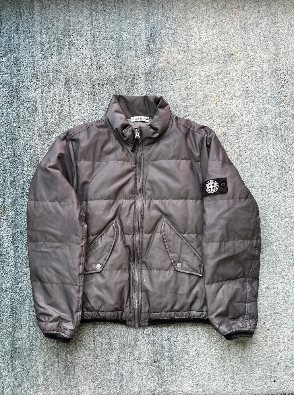 Stone Island 2008 Down Filled Mesh Reflective Bomber Jacket