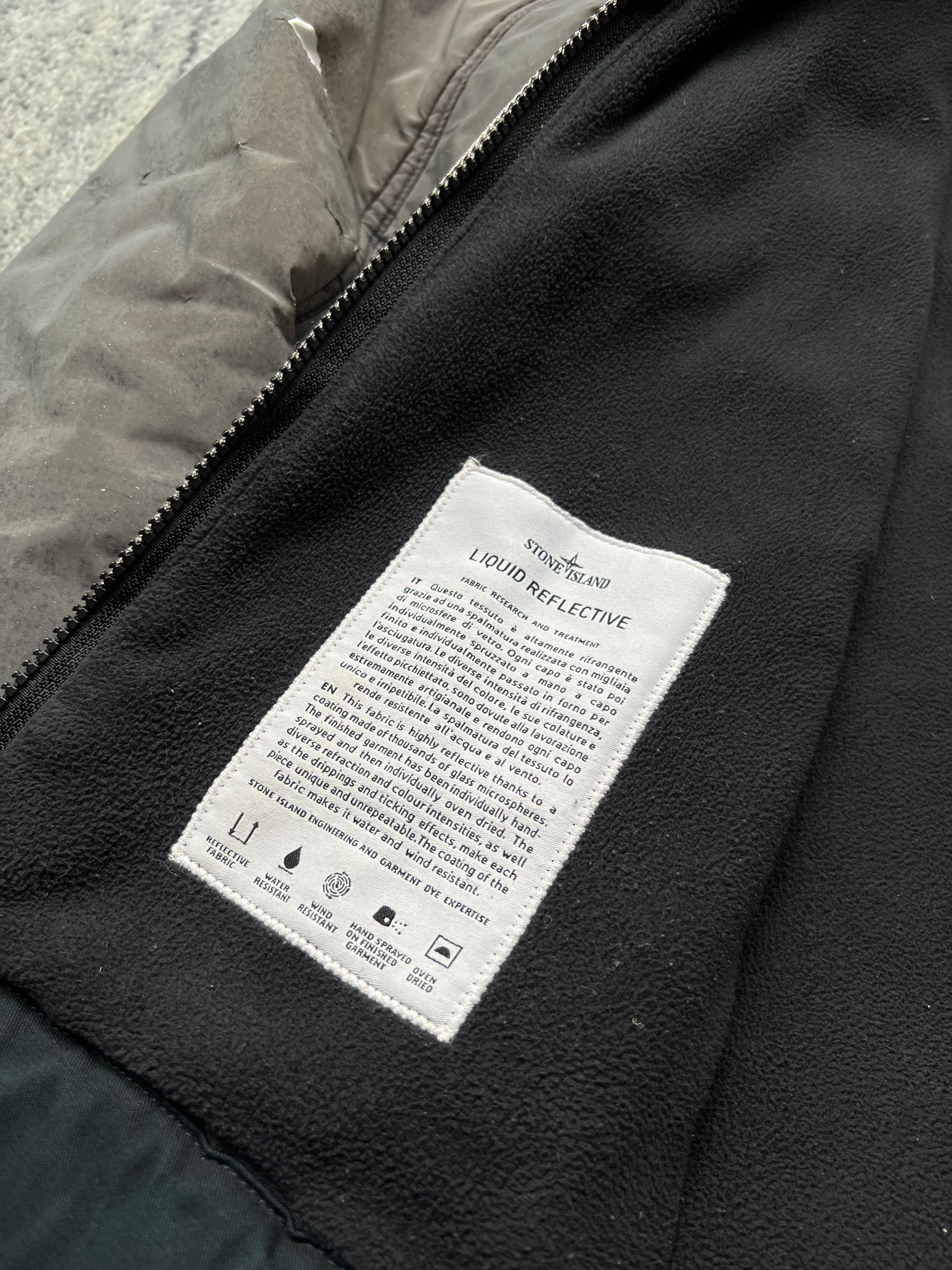 Stone Island Silver 2011 Liquid Reflective Fleece Lined Jacket