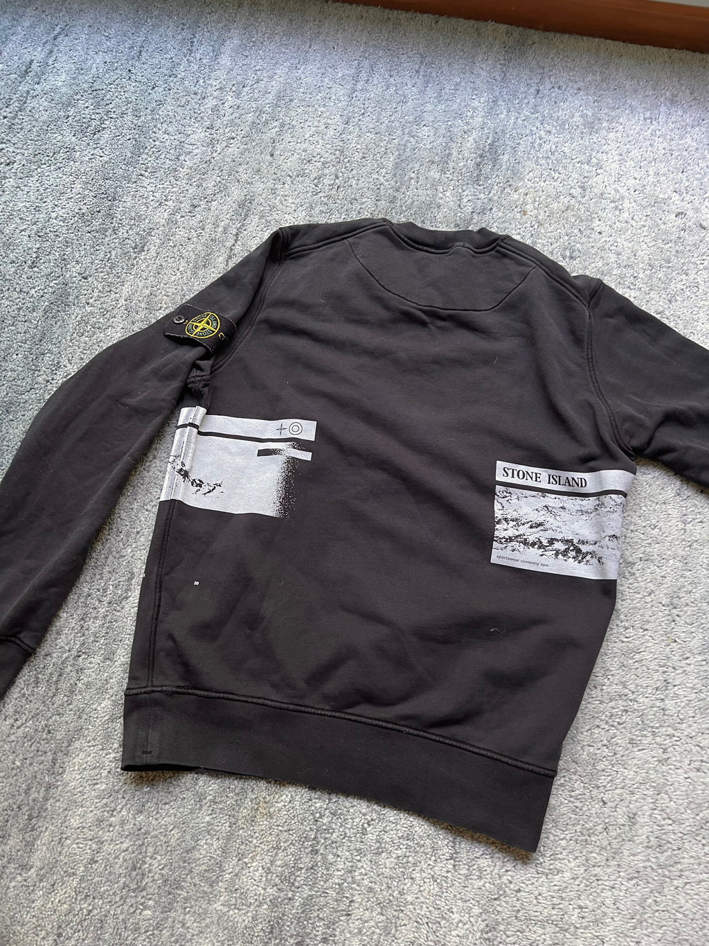 Stone Island Printed Crew Sweatshirt