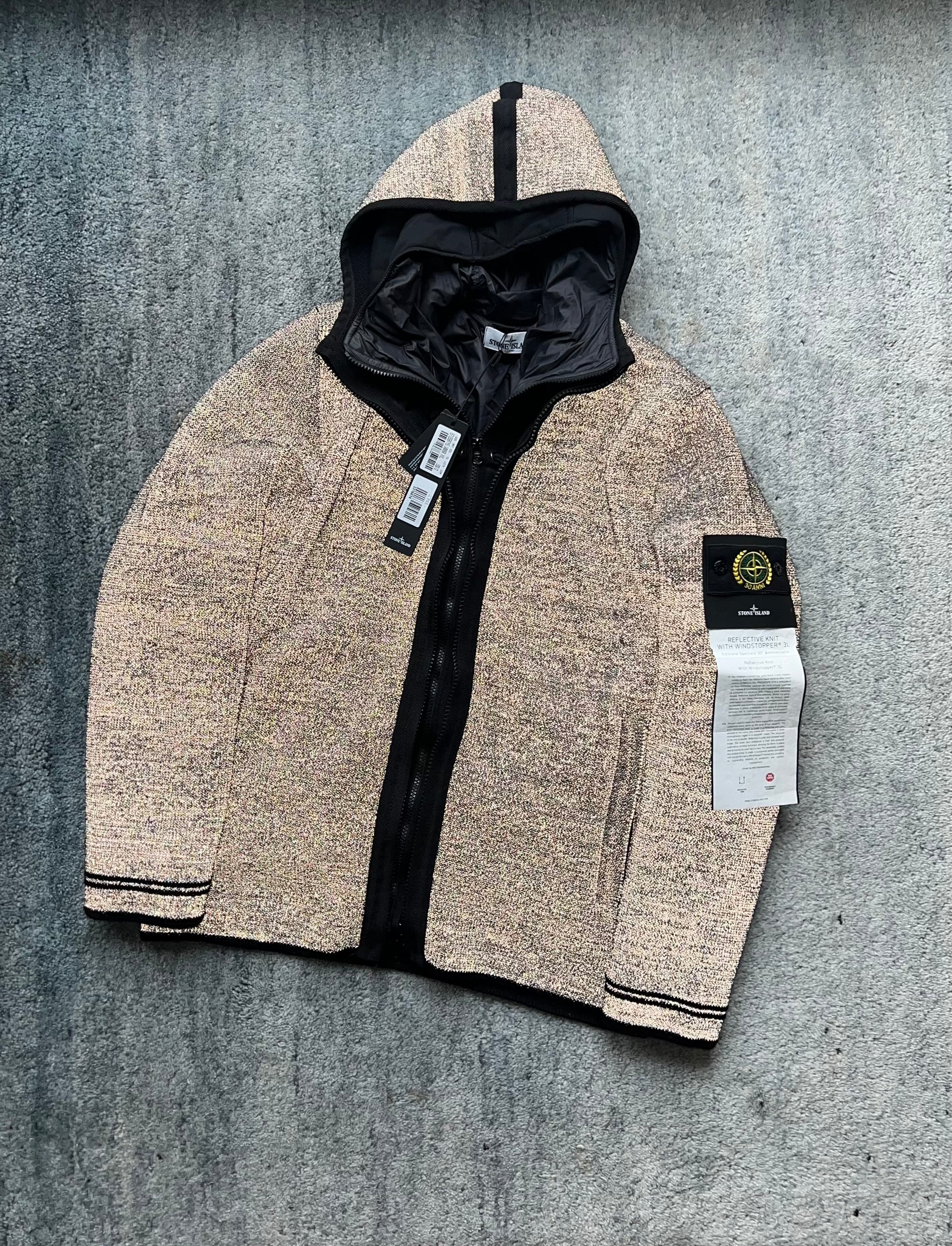 Stone Island 30th Anniversary Reflective Knit with Windstopper 3L L