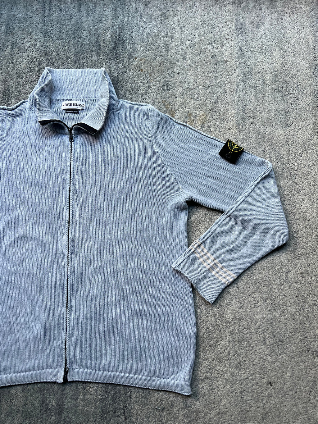 Stone Island 2003 Full Zip Silk Cotton Knit