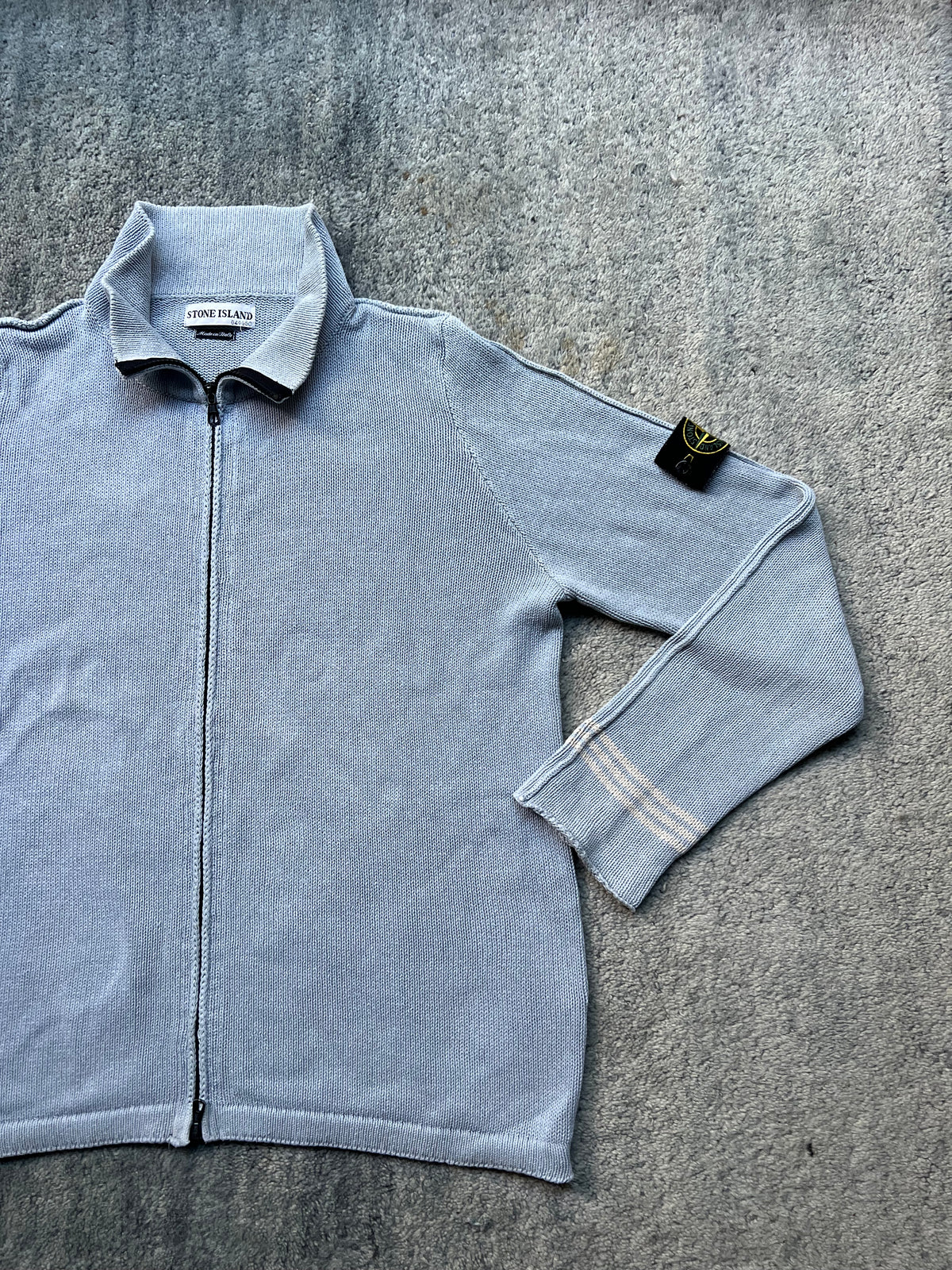 Stone Island 2003 Full Zip Silk Cotton Knit