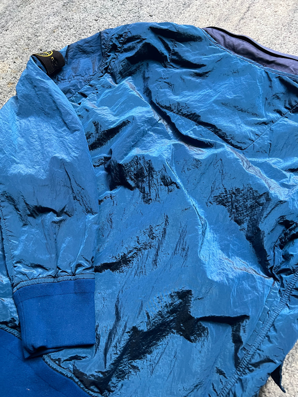 Stone Island 2011 Blue Nylon Metal Bomber Jacket