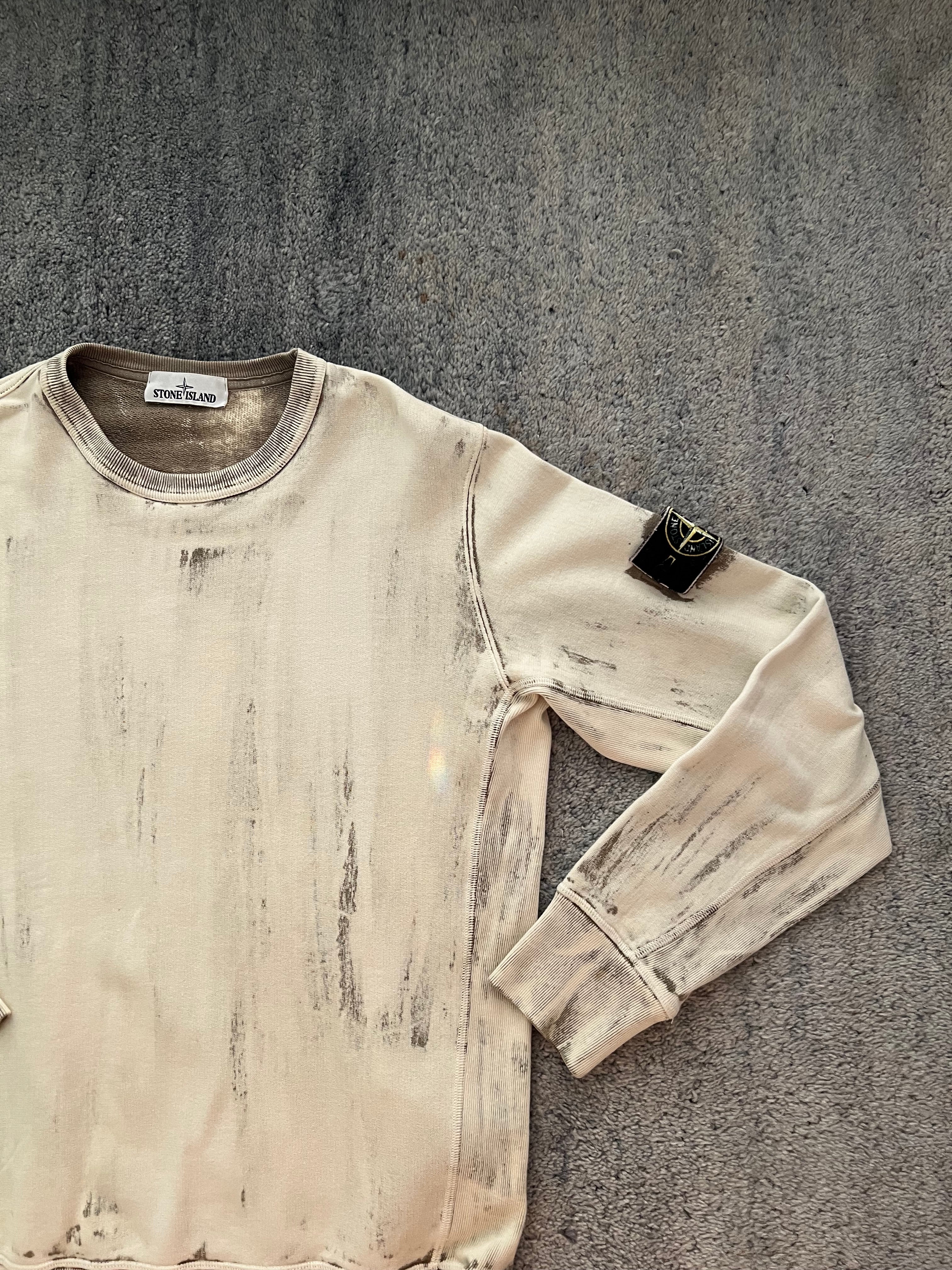 Stone Island Hand Corrosion Crewneck Sweatshirt
