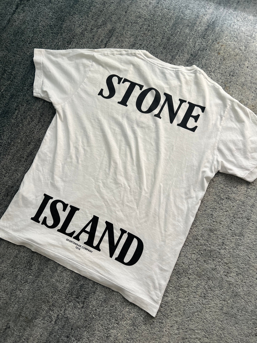 Stone Island Graphic Spellout White T Shirt