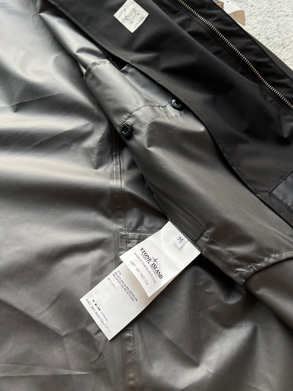 Stone Island 2013 Shadow Project Black Parseq Modular Performance Grid Jacket