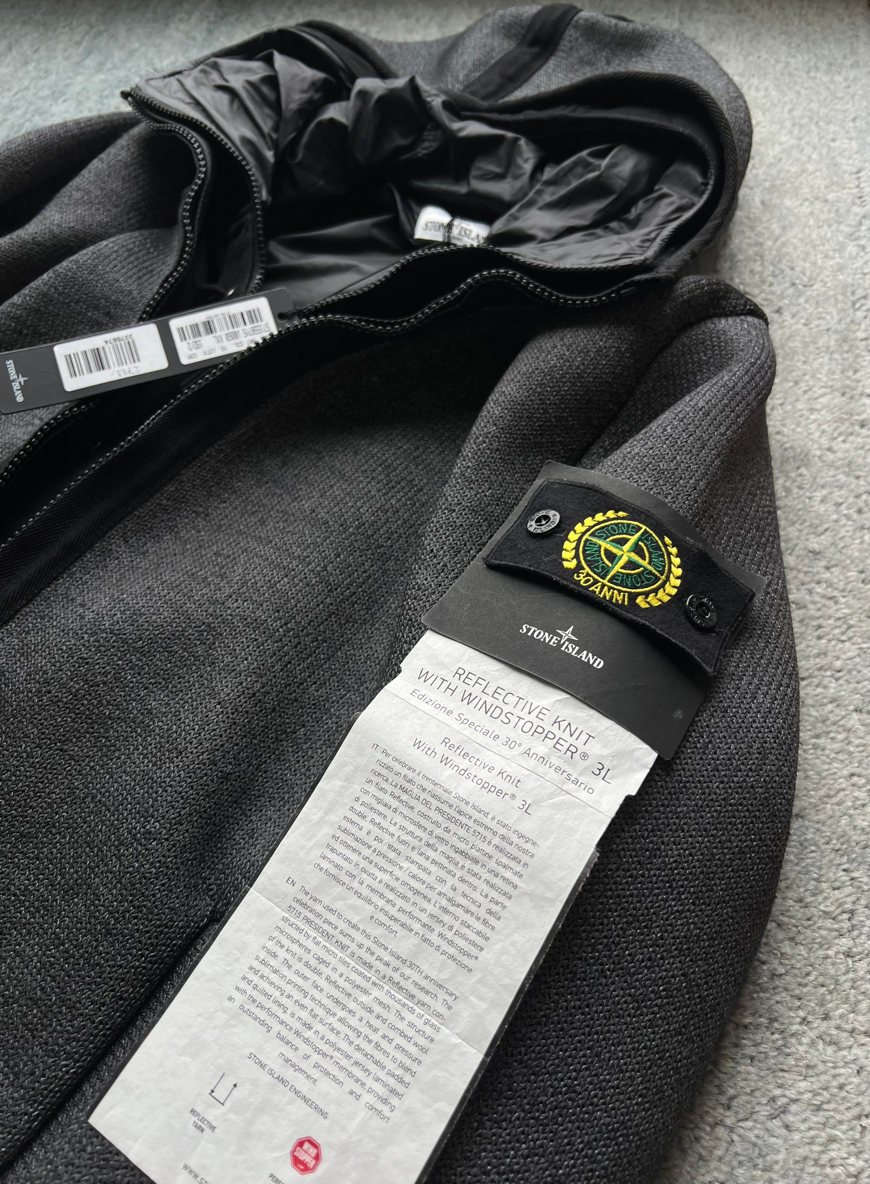Stone Island 30th Anniversary Reflective Knit with Windstopper 3L L