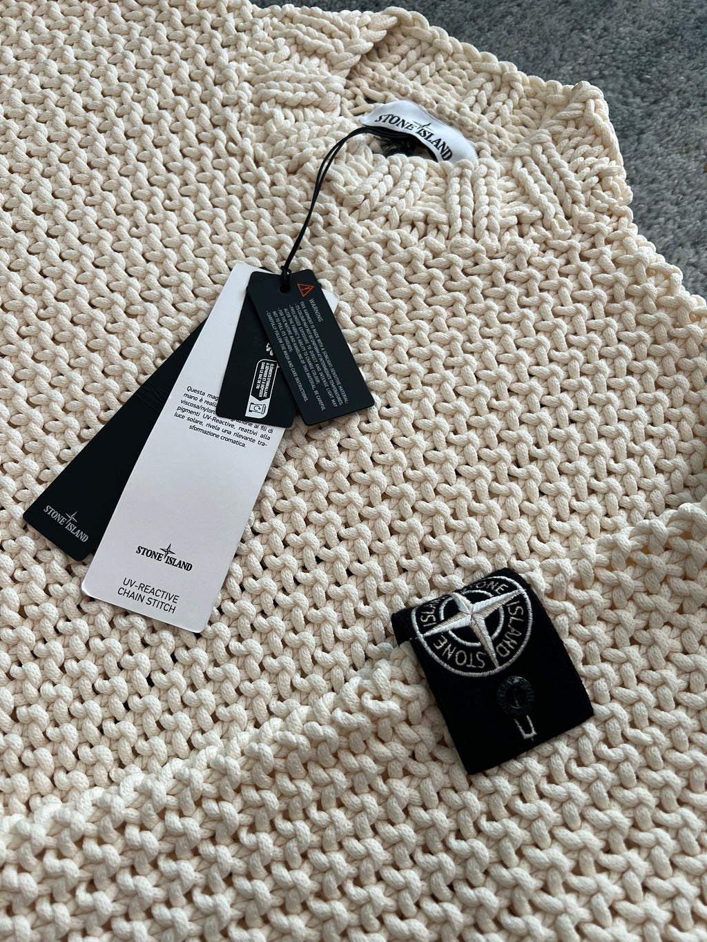 Stone Island UV-reactive knit