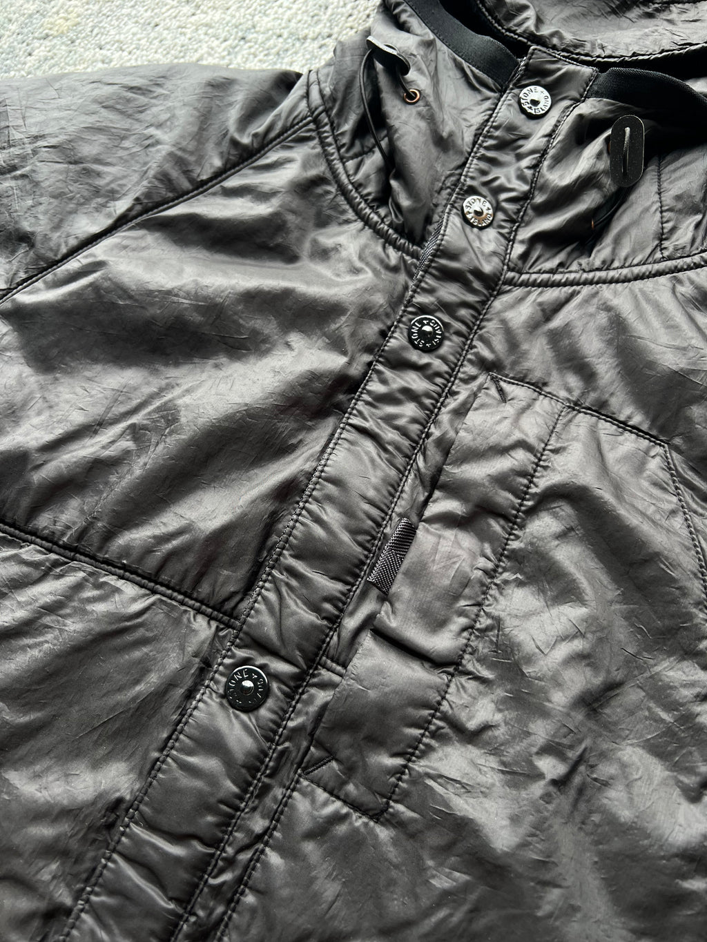 Stone Island 2010 Nylon Spalmatura Lined Hooded Jacket