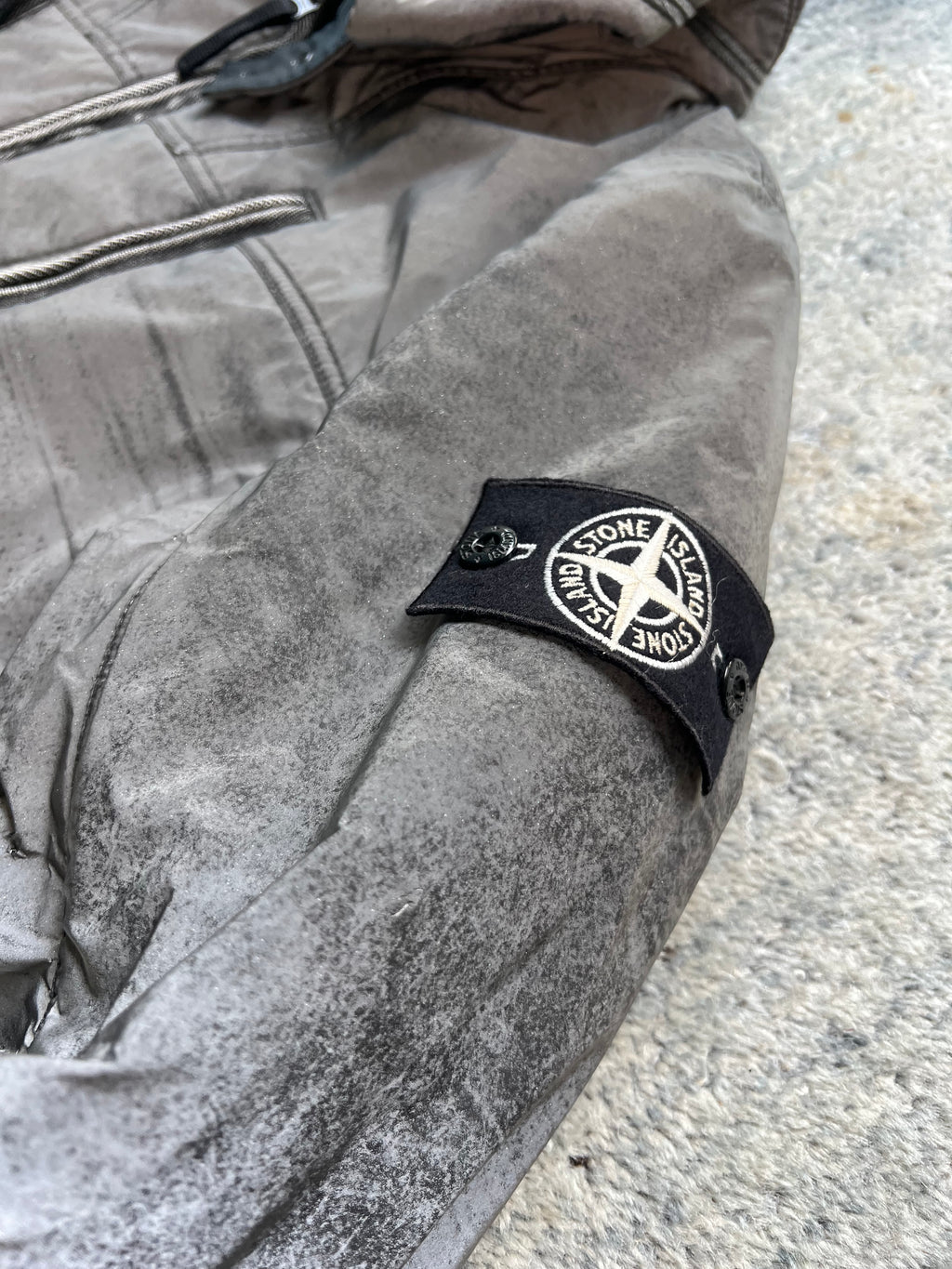 Stone Island Silver 2011 Liquid Reflective Fleece Lined Jacket