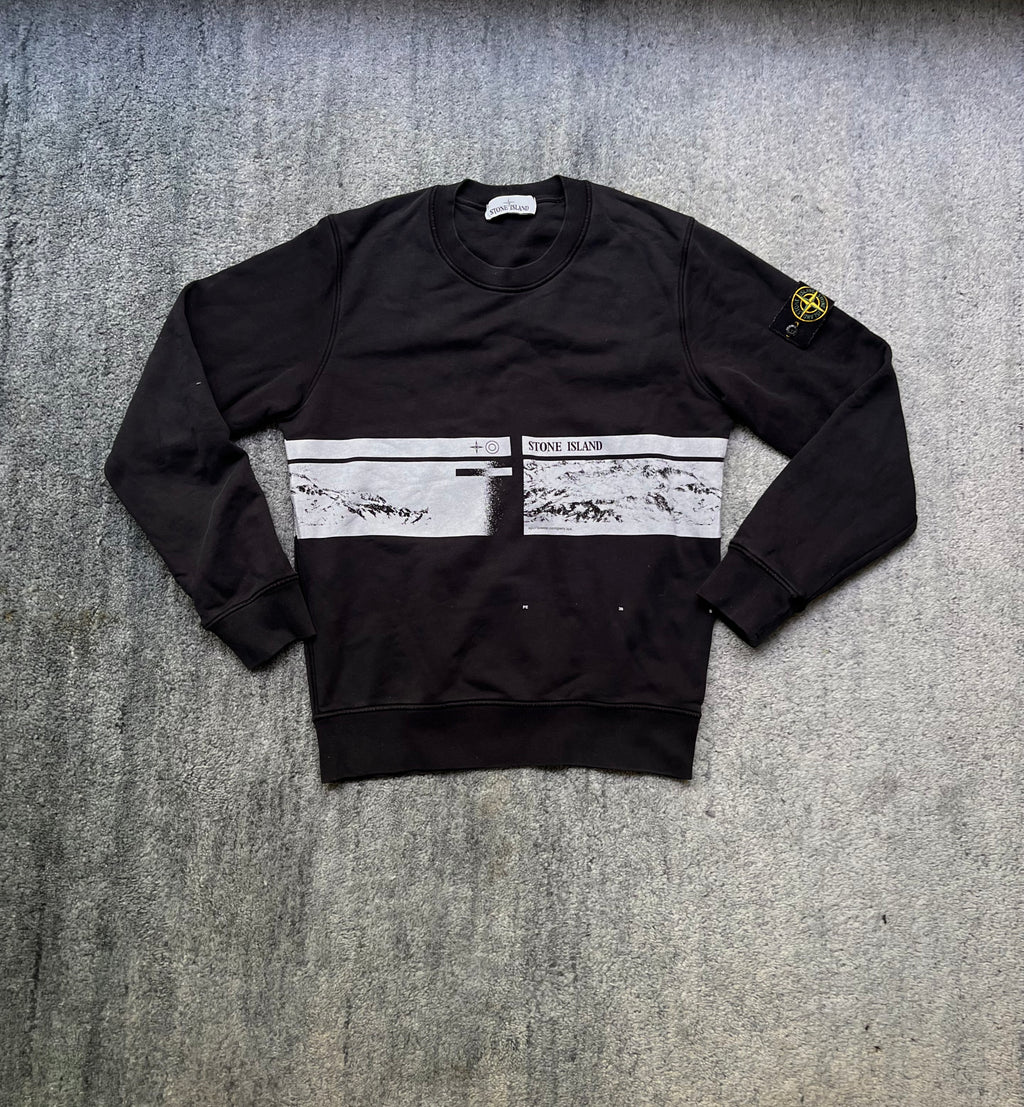 Stone Island Printed Crew Sweatshirt