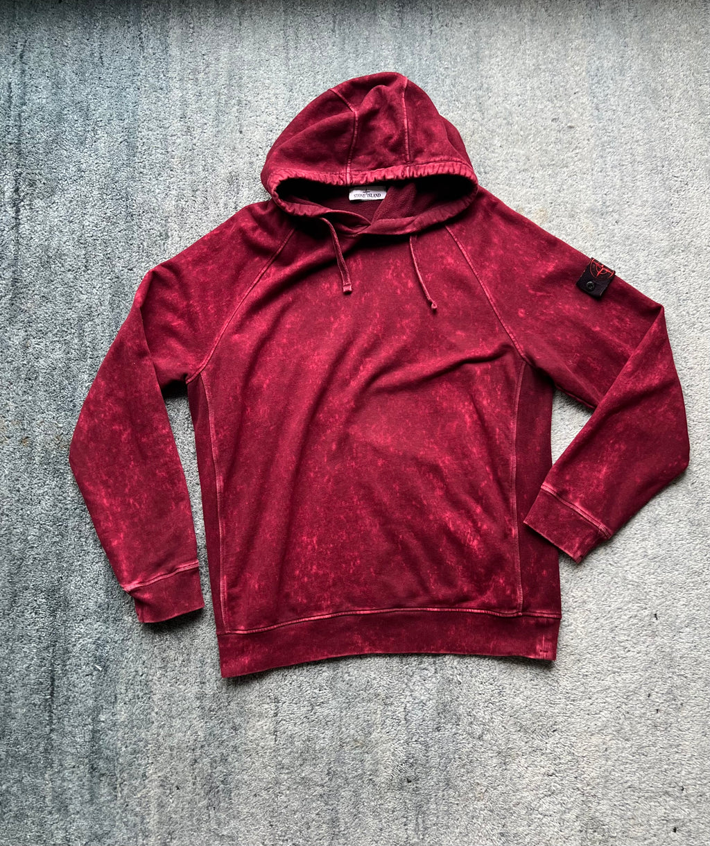Stone Island 2021 Red Camo acid Pullover Hoodie
