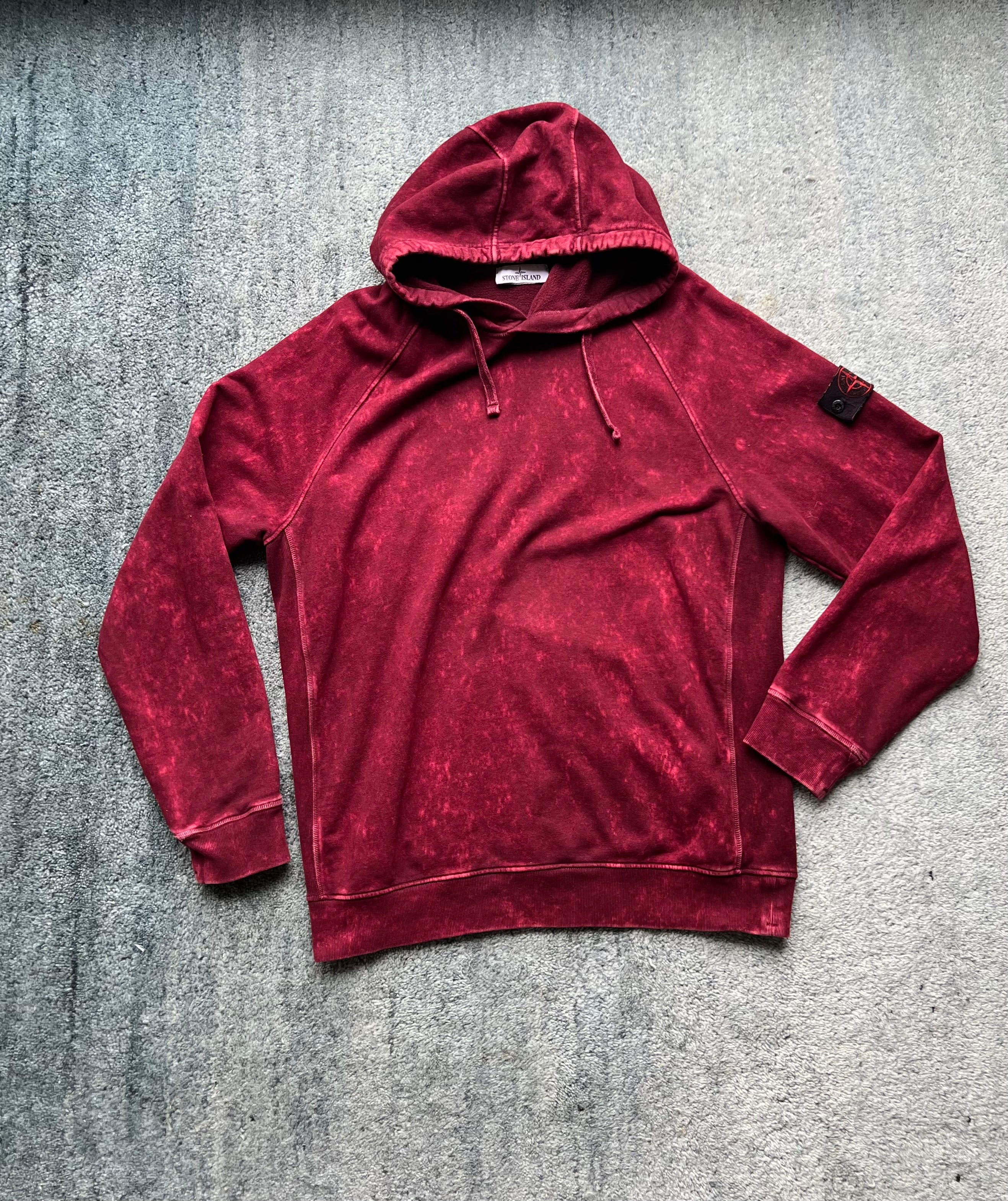Stone Island 2021 Red Camo acid Pullover Hoodie