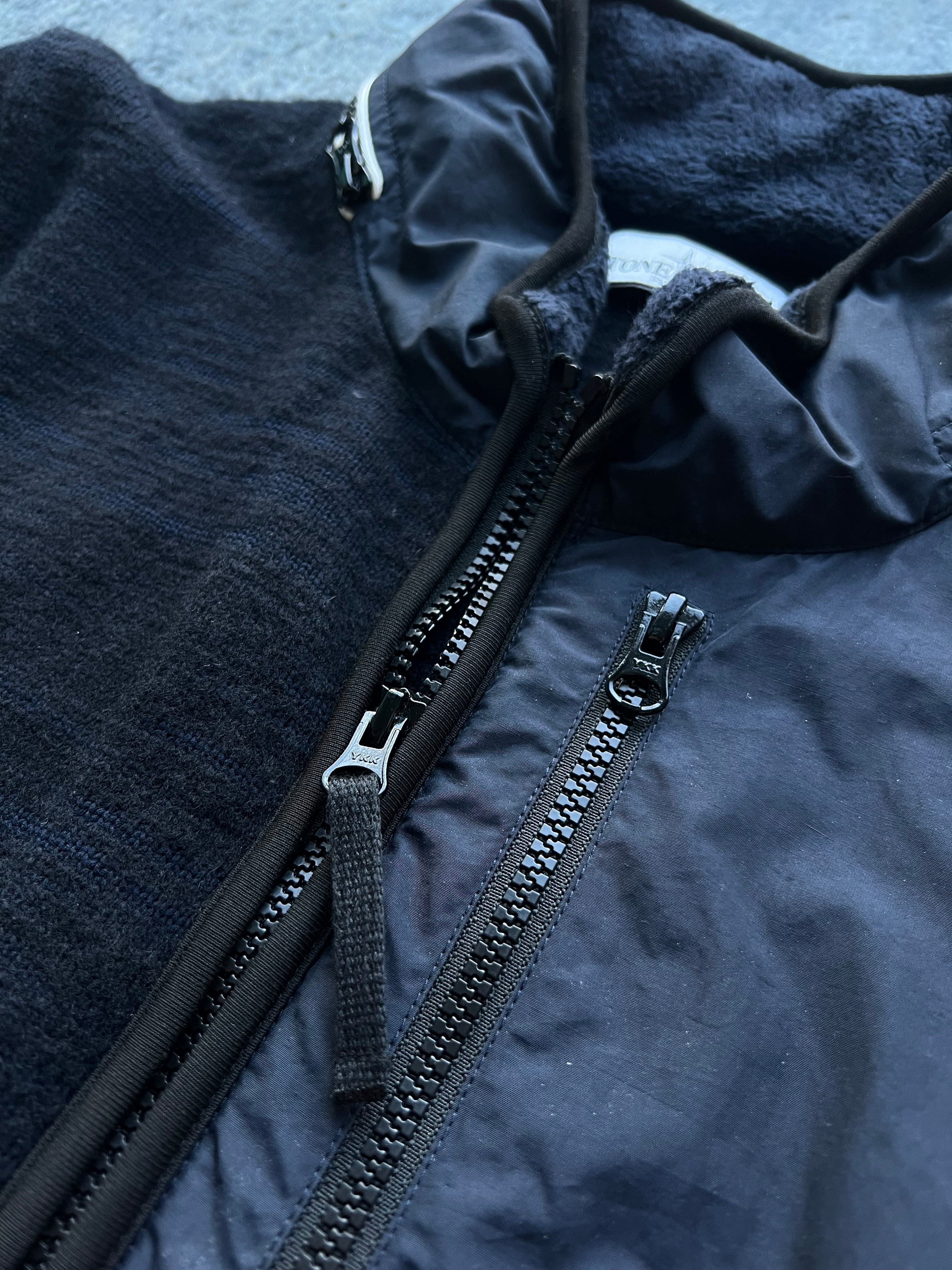 Stone Island pattern full zip wool knit 2012