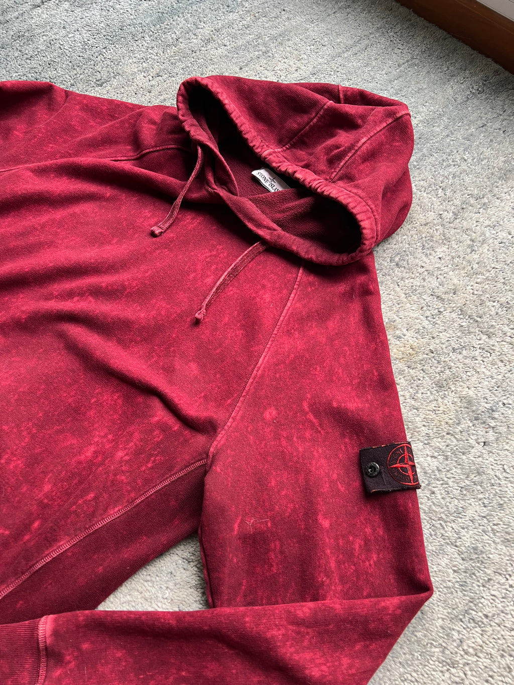 Stone Island 2021 Red Camo acid Pullover Hoodie