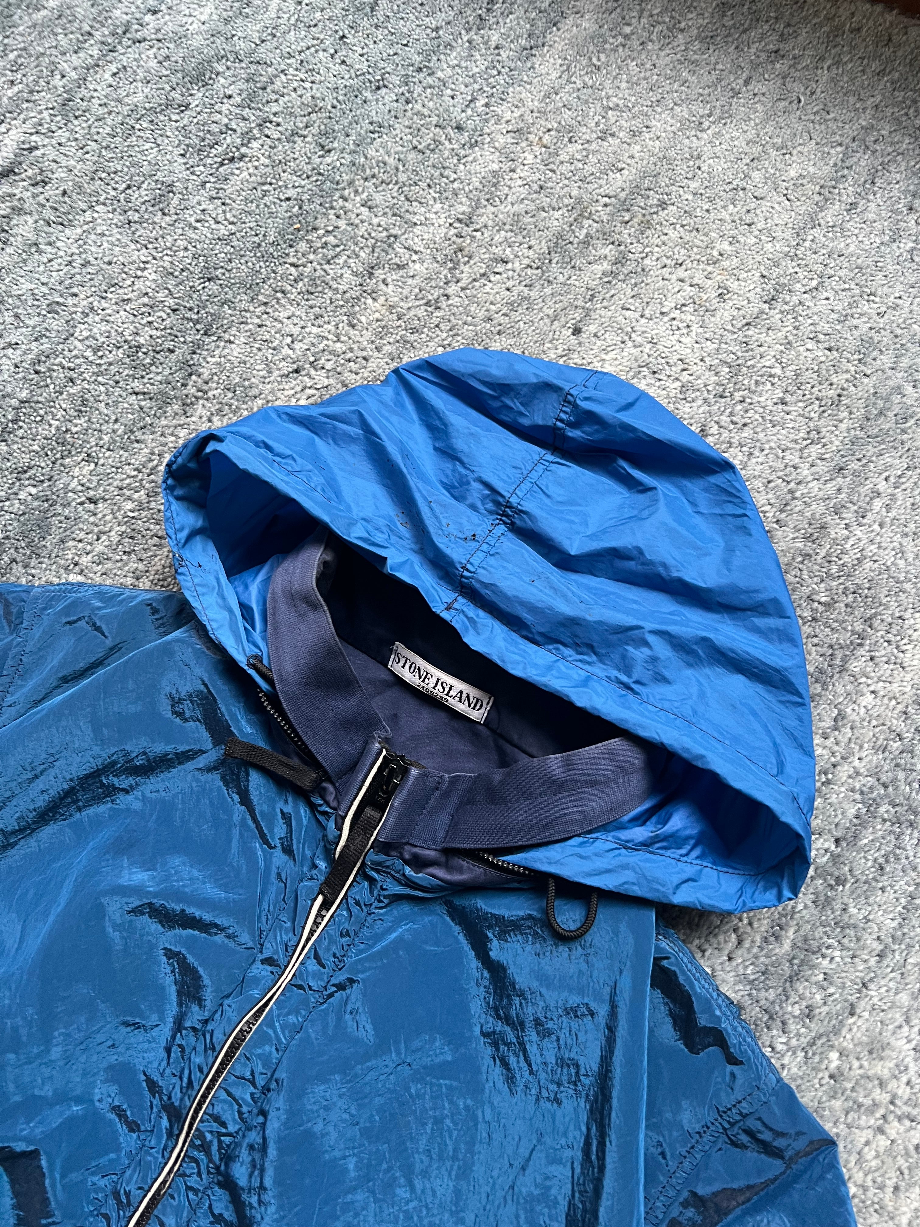 Stone Island 2011 Blue Nylon Metal Bomber Jacket