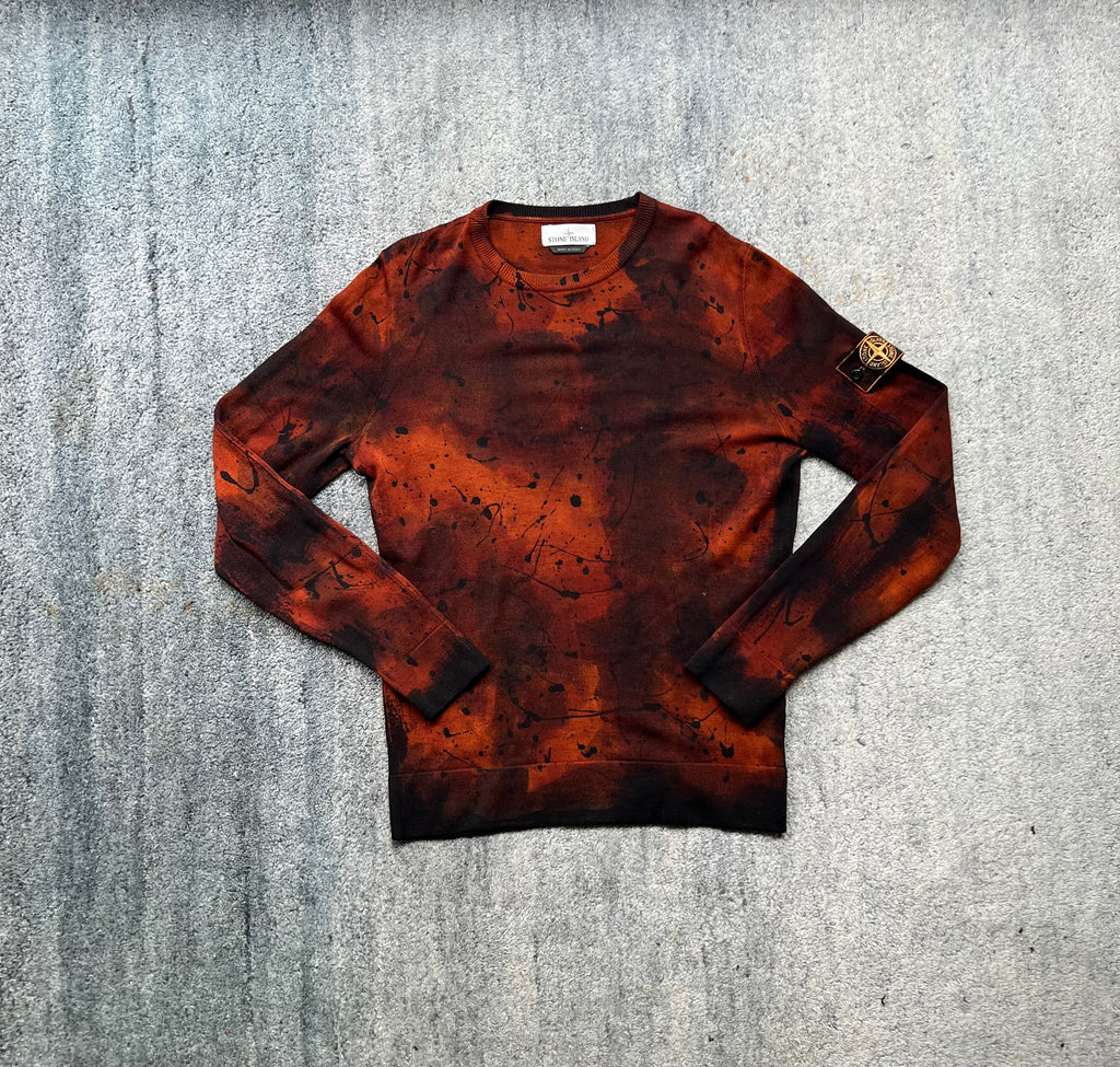 Stone Island Hand Painted Tortoise Shell Knit