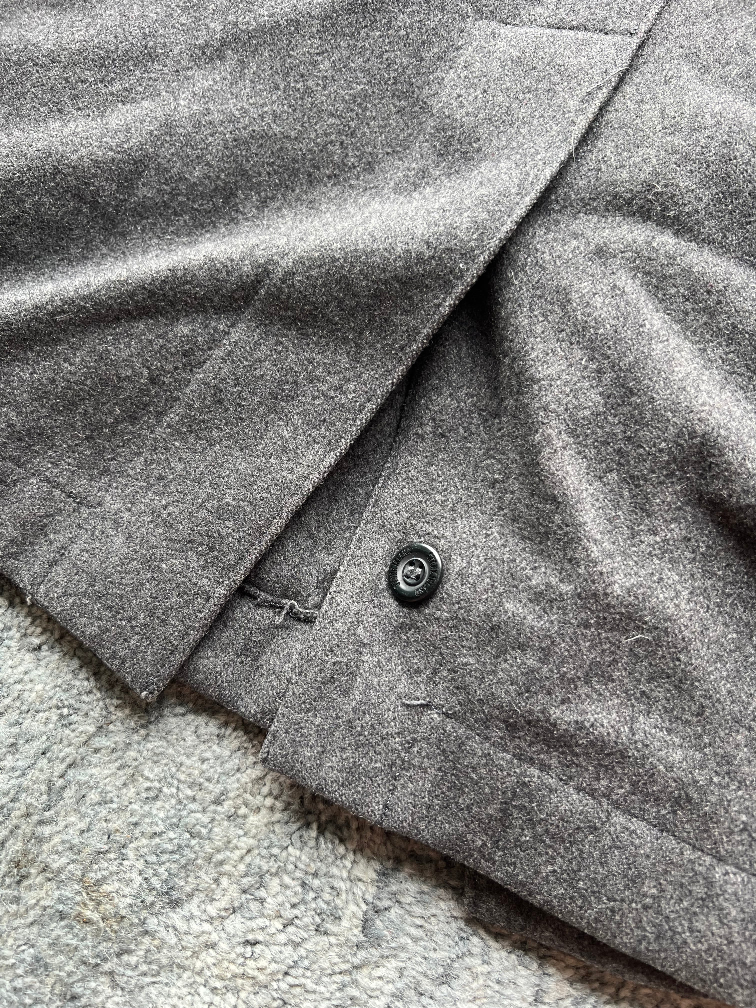 Stone Island 1998 Charcoal Vintage Wool Duffle Coat
