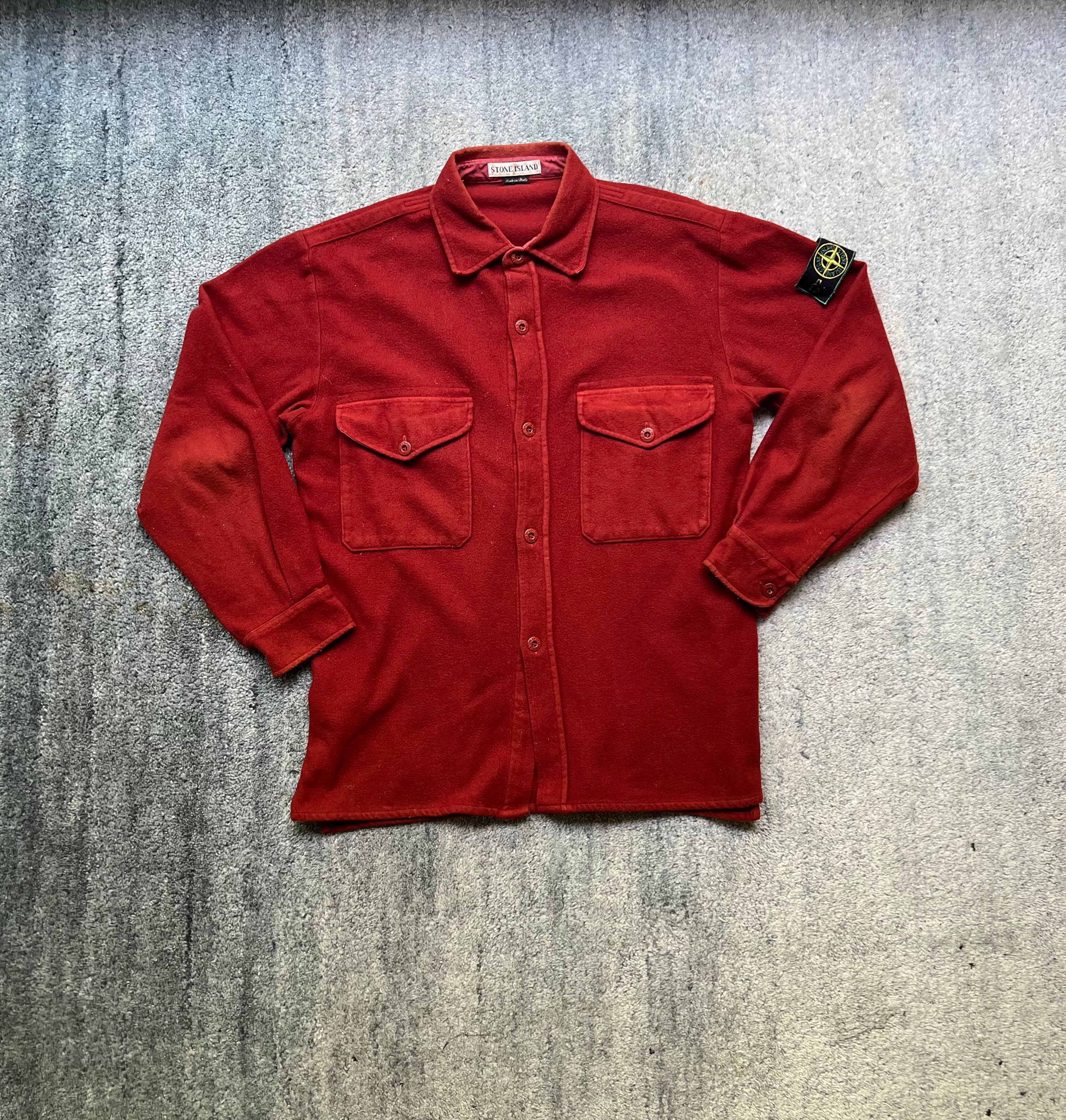 Stone Island Wool Overshirt Pocket Jacket
