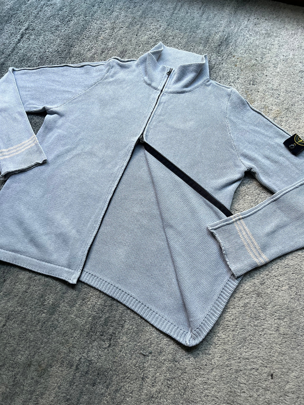 Stone Island 2003 Full Zip Silk Cotton Knit