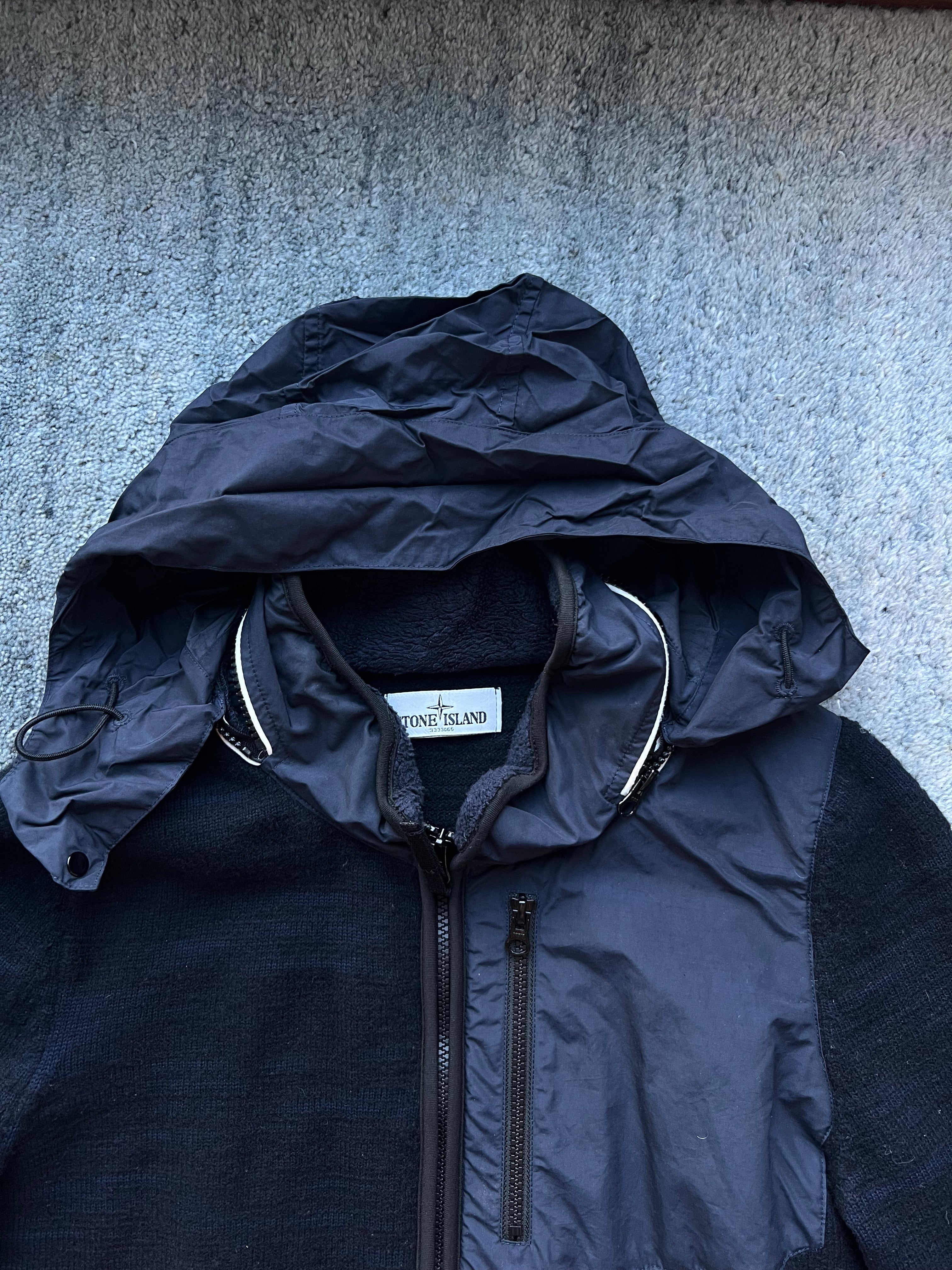 Stone Island pattern full zip wool knit 2012