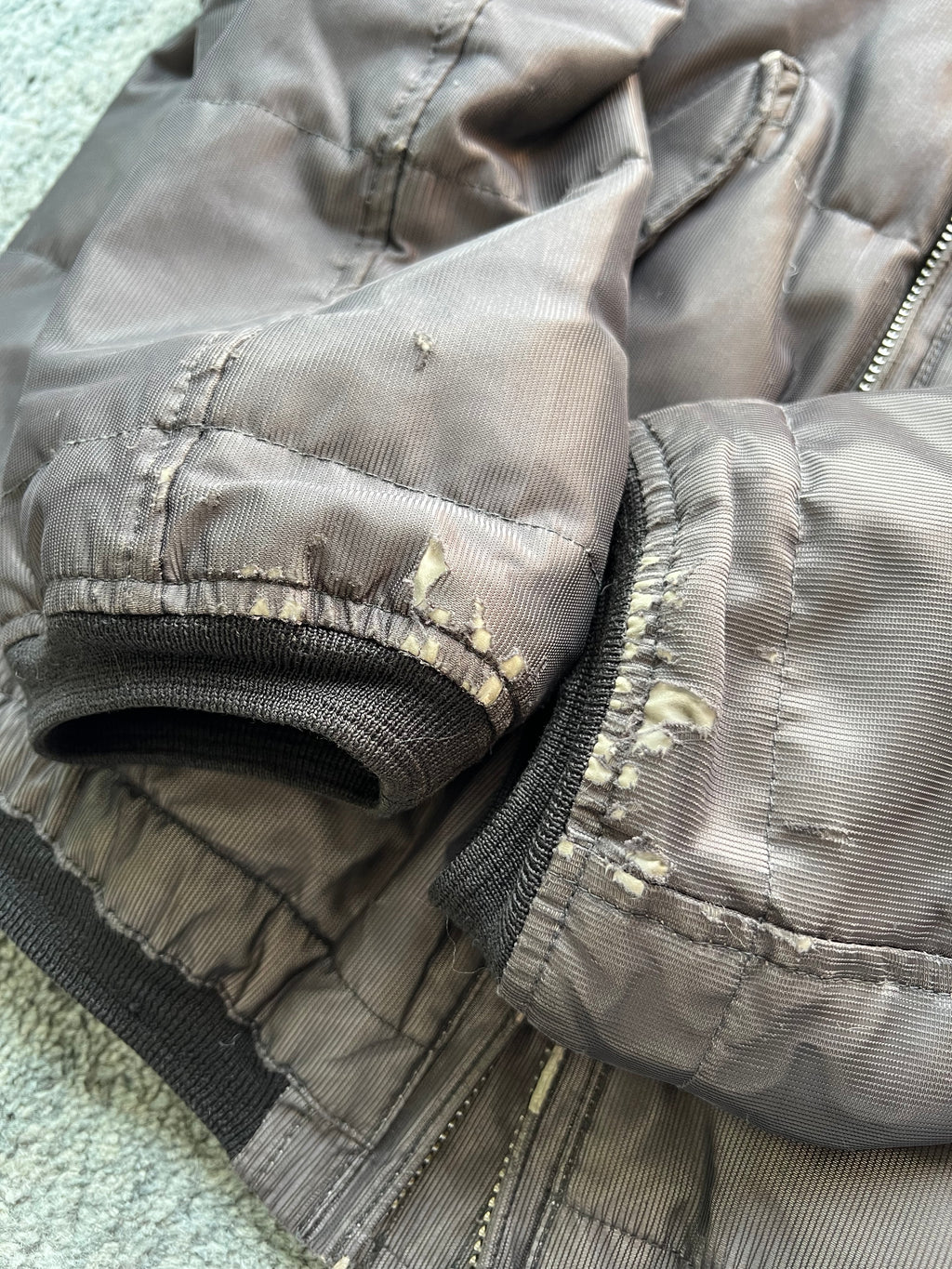 Stone Island 2008 Down Filled Mesh Reflective Bomber Jacket