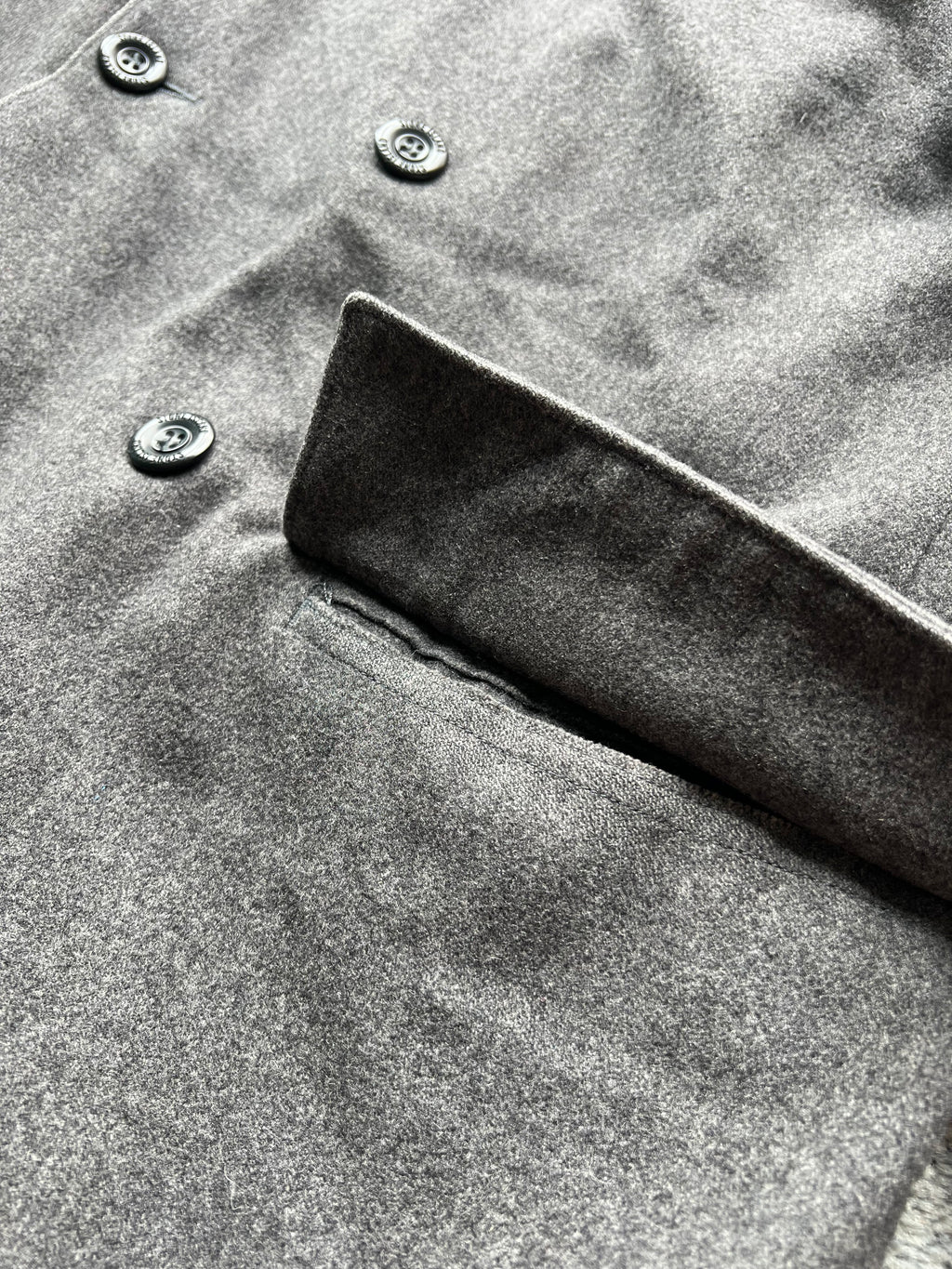Stone Island 1998 Charcoal Vintage Wool Duffle Coat