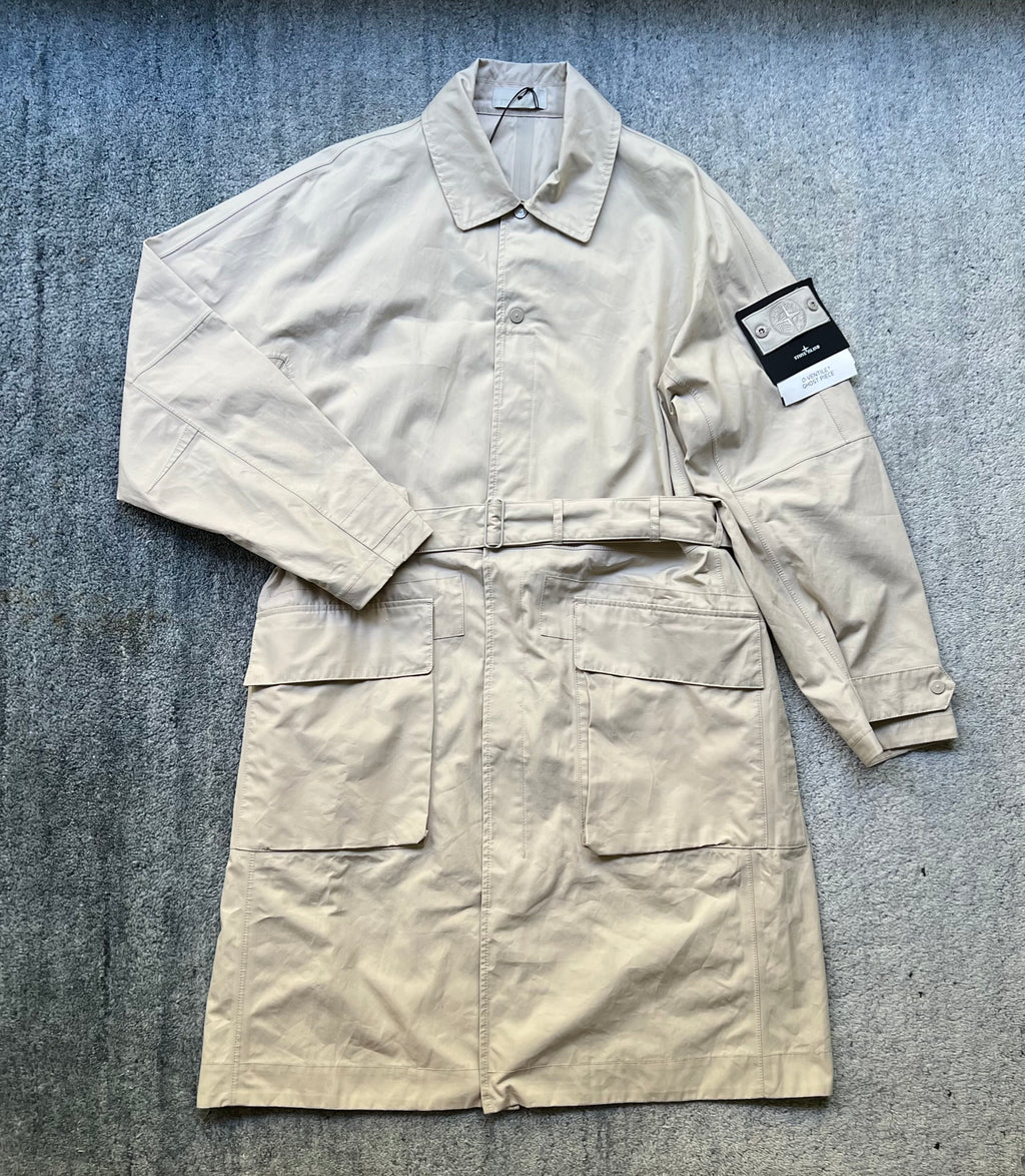 Stone Island O-Ventile Ghost Belted Trench Jacket