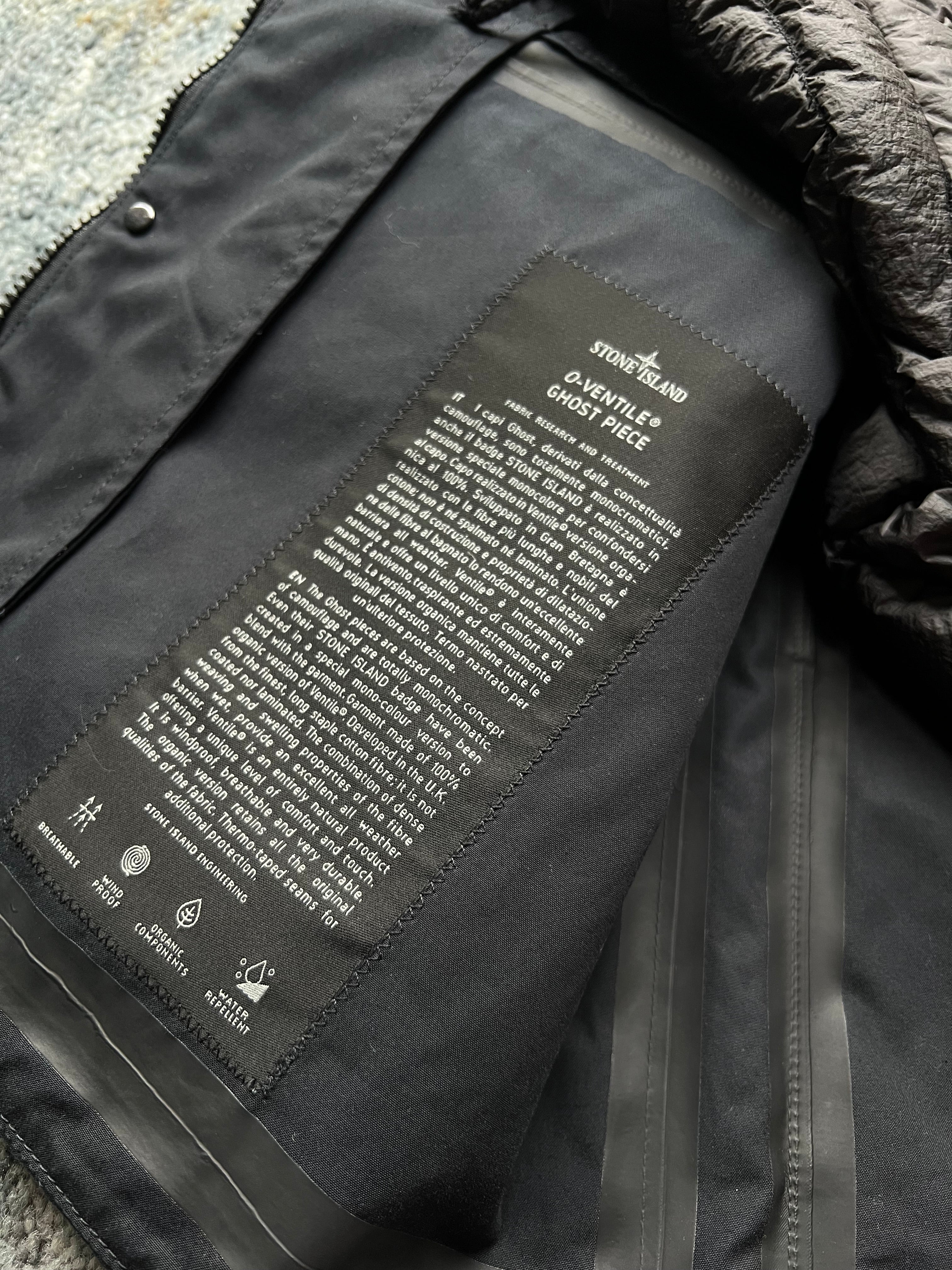 Stone Island 2022 O-Ventile Ghost Piece Down Dutch Rope Puffer Jacket