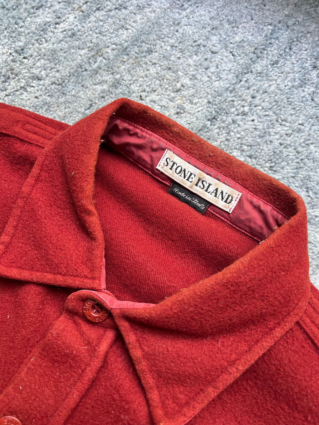 Stone Island Wool Overshirt Pocket Jacket