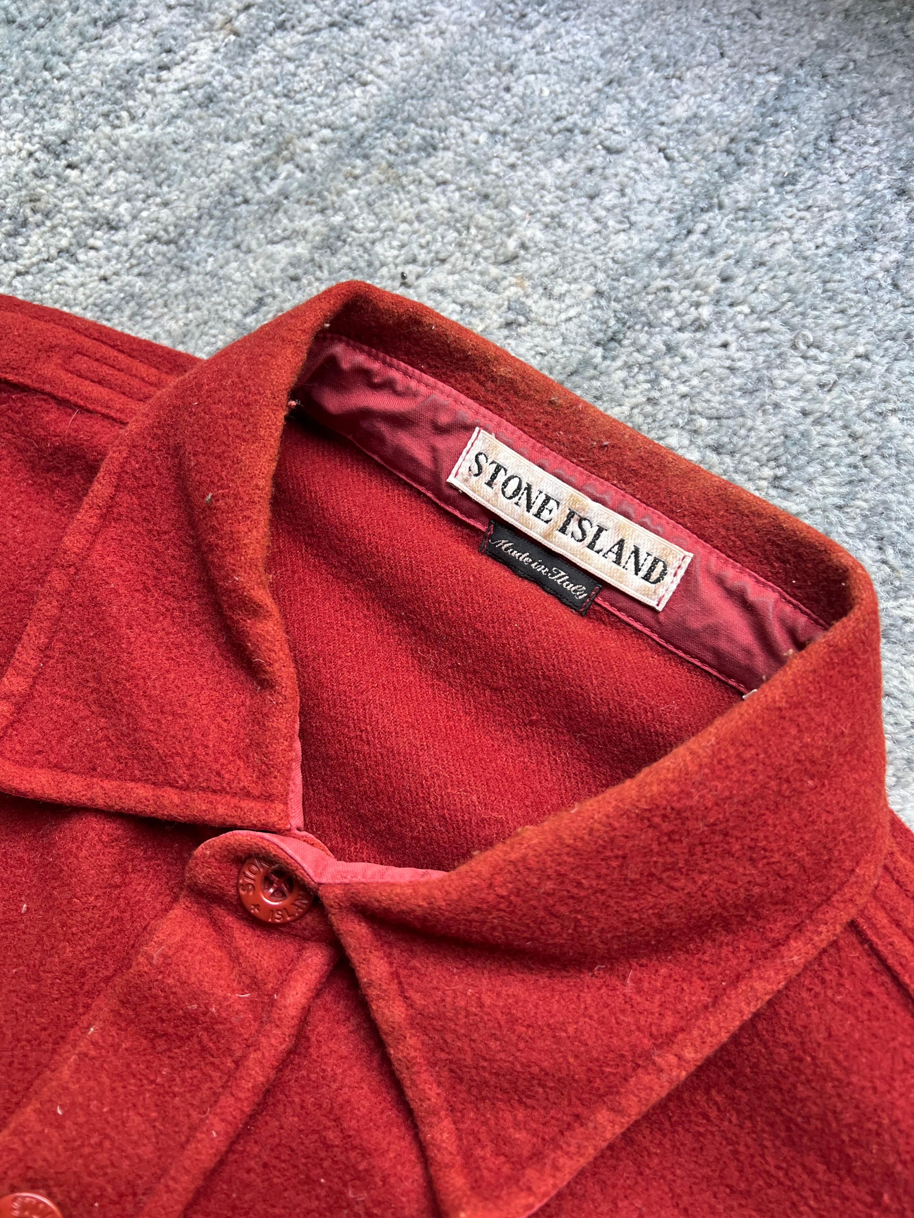 Stone Island Wool Overshirt Pocket Jacket