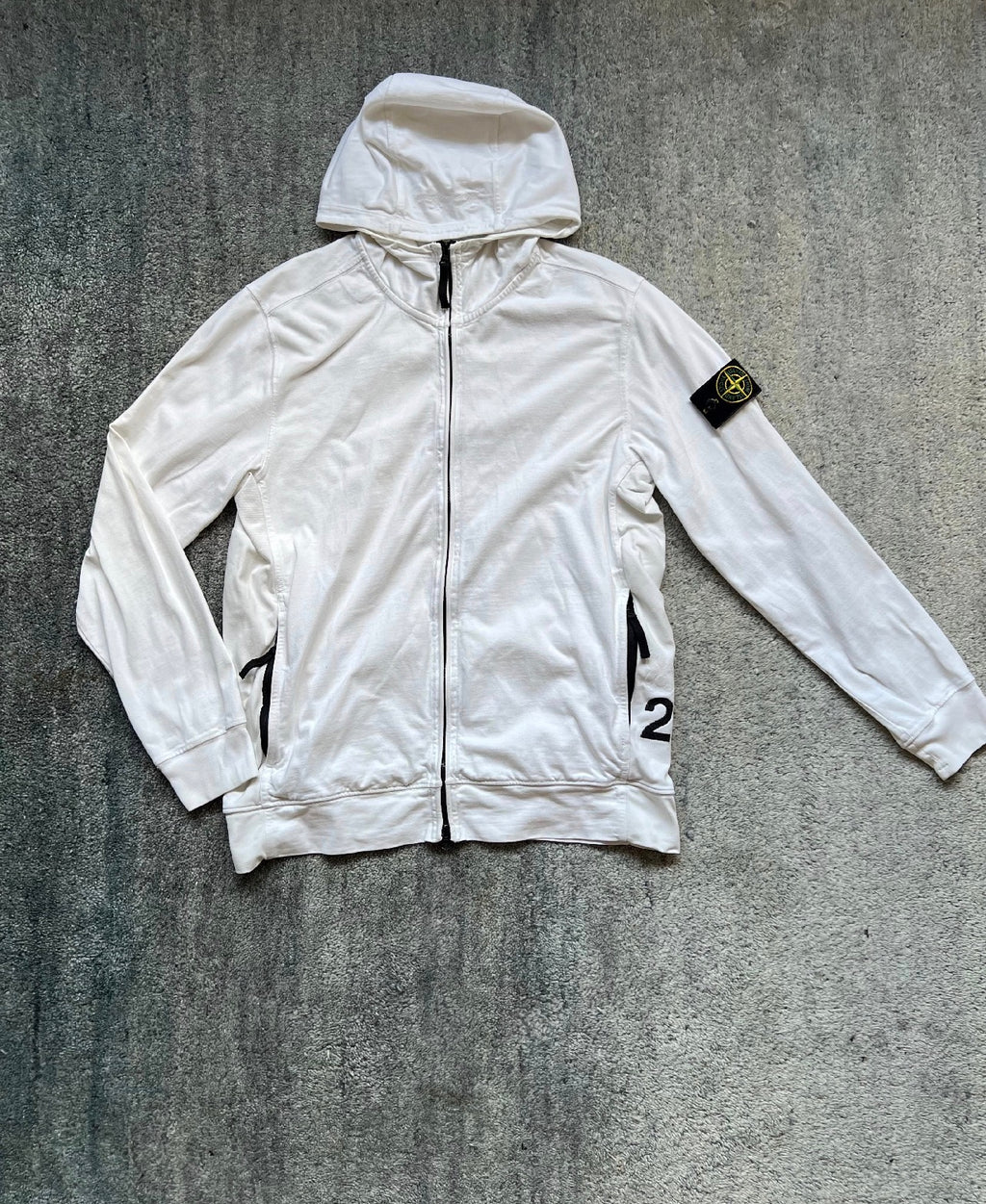 Stone Island 40th Anni Cotton Zipped Hoodie
