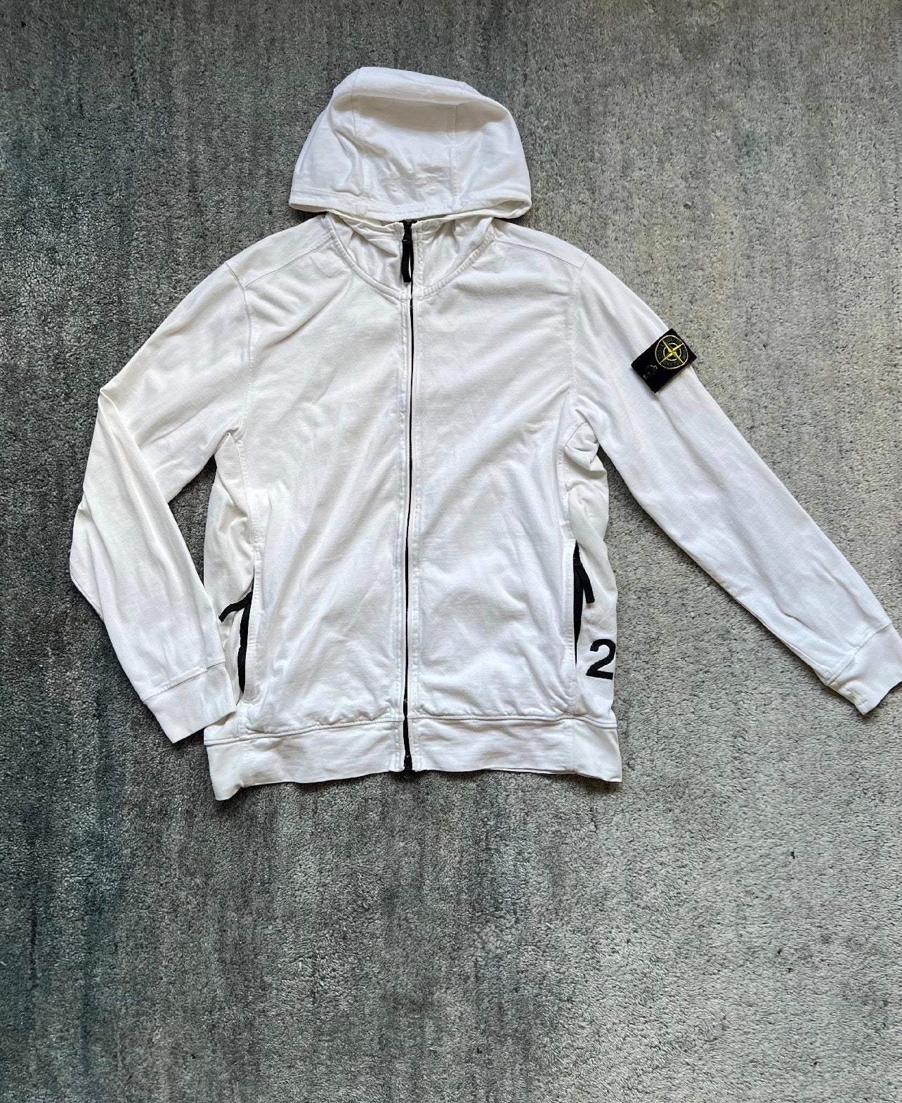 Stone Island 40th Anni Cotton Zipped Hoodie