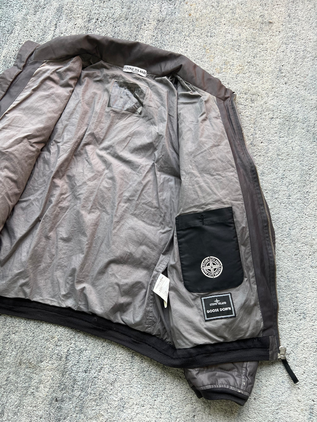 Stone Island 2008 Down Filled Mesh Reflective Bomber Jacket