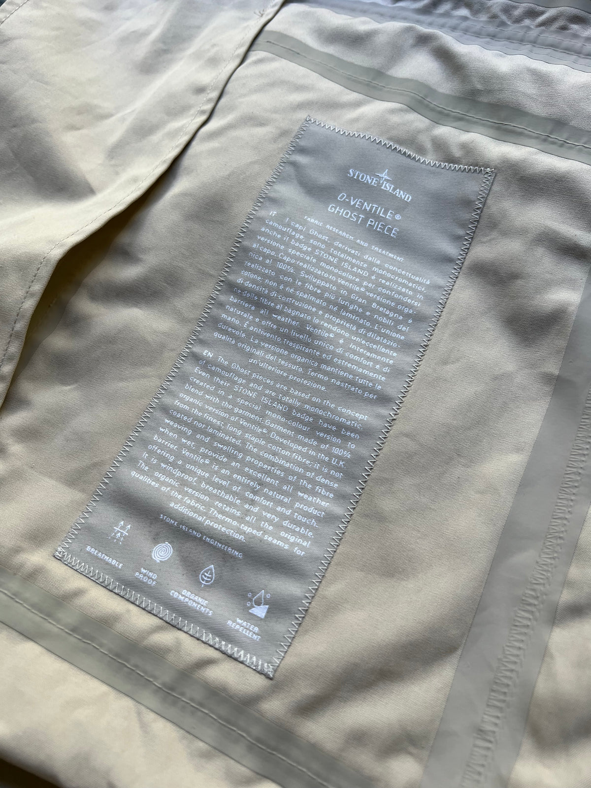 Stone Island O-Ventile Ghost Belted Trench Jacket